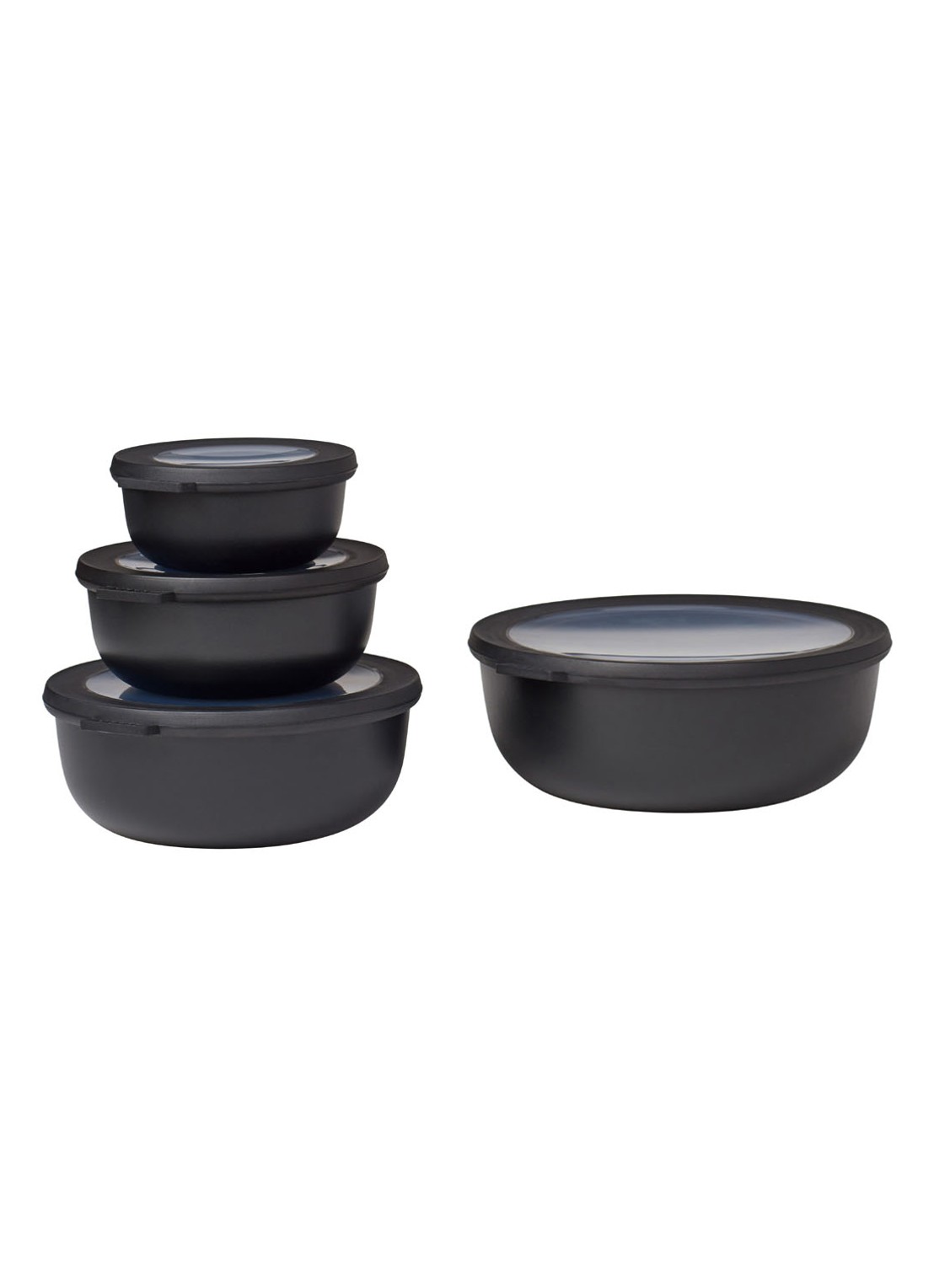 Mepal Multikom Cirqula vershouddoos set van 4 - voorkant zwart