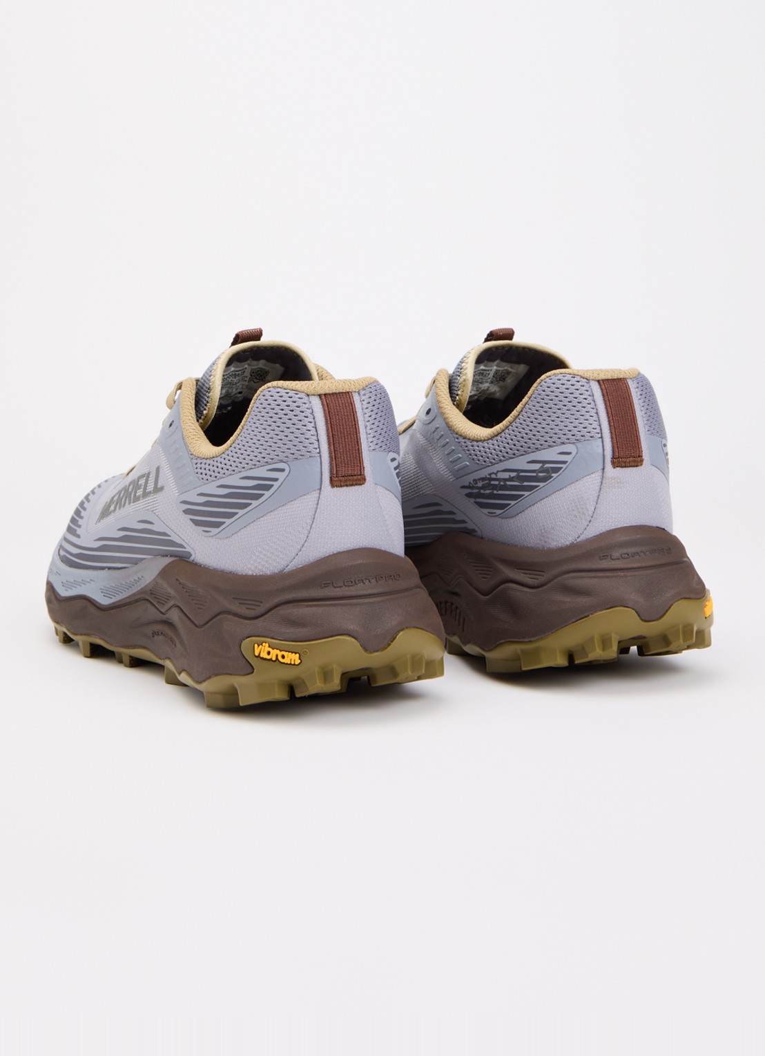 Merrell Agility Peak 6 sneaker van mesh met logo - achterkant staalblauw