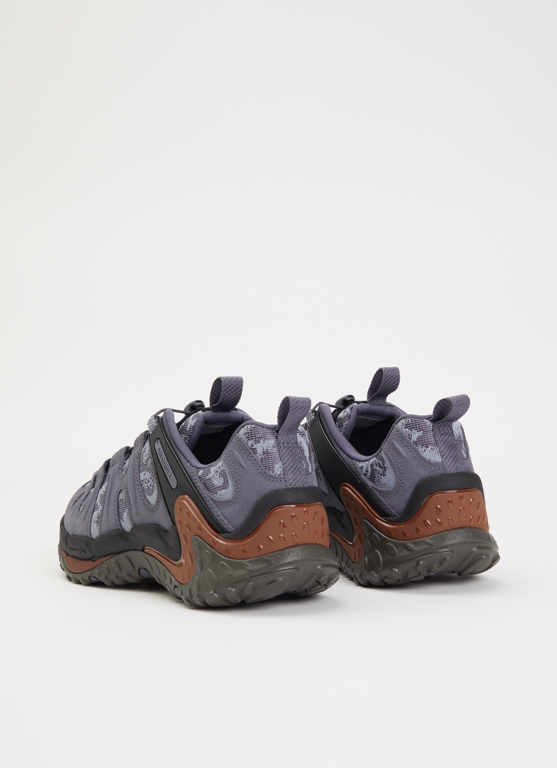 Merrell Cham Redux RMT 1TRL sneaker met suède details  - achterkant 2 blauwgrijs