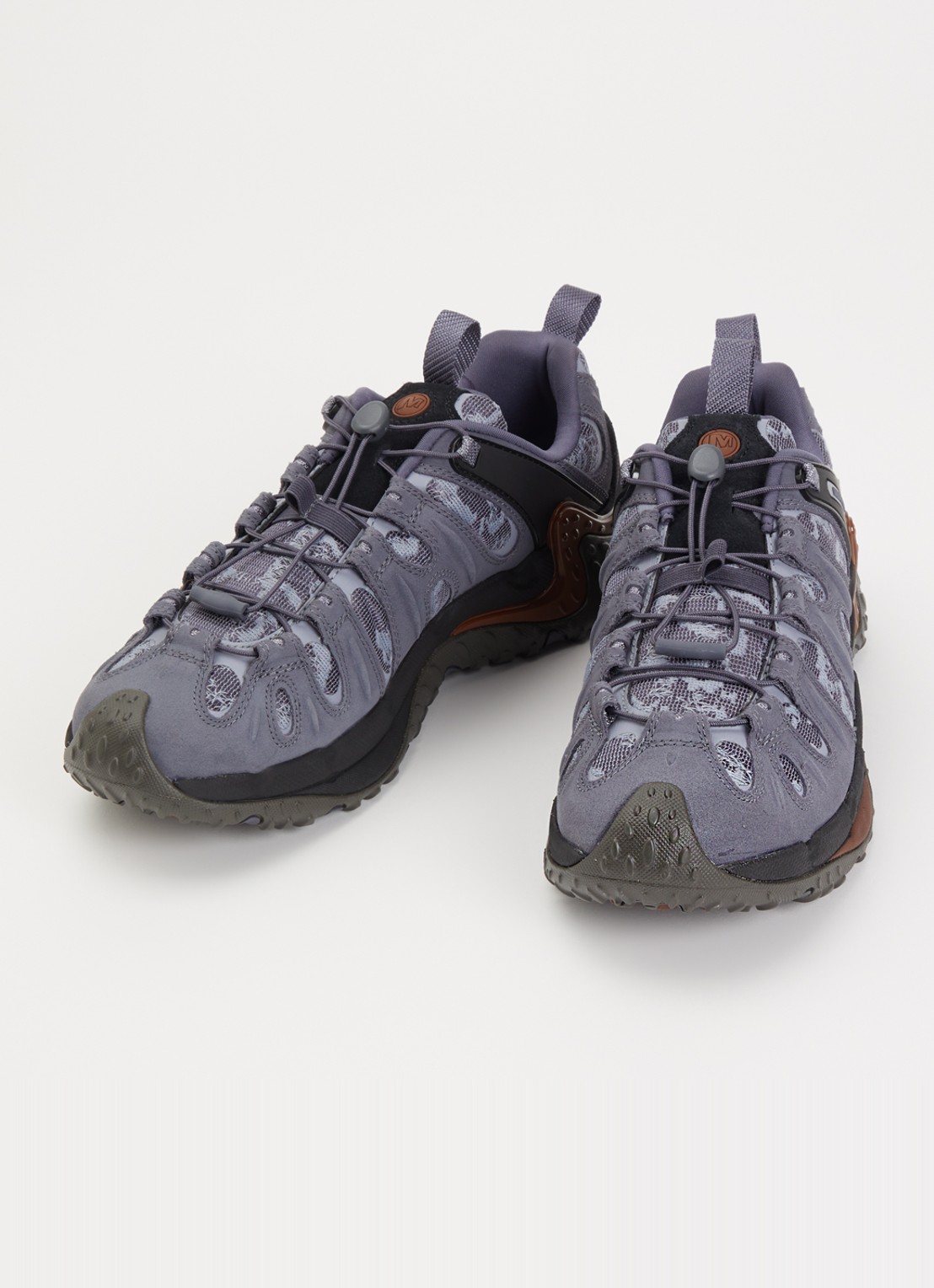 Merrell Cham Redux RMT 1TRL sneaker met suède details  - detail 3 blauwgrijs