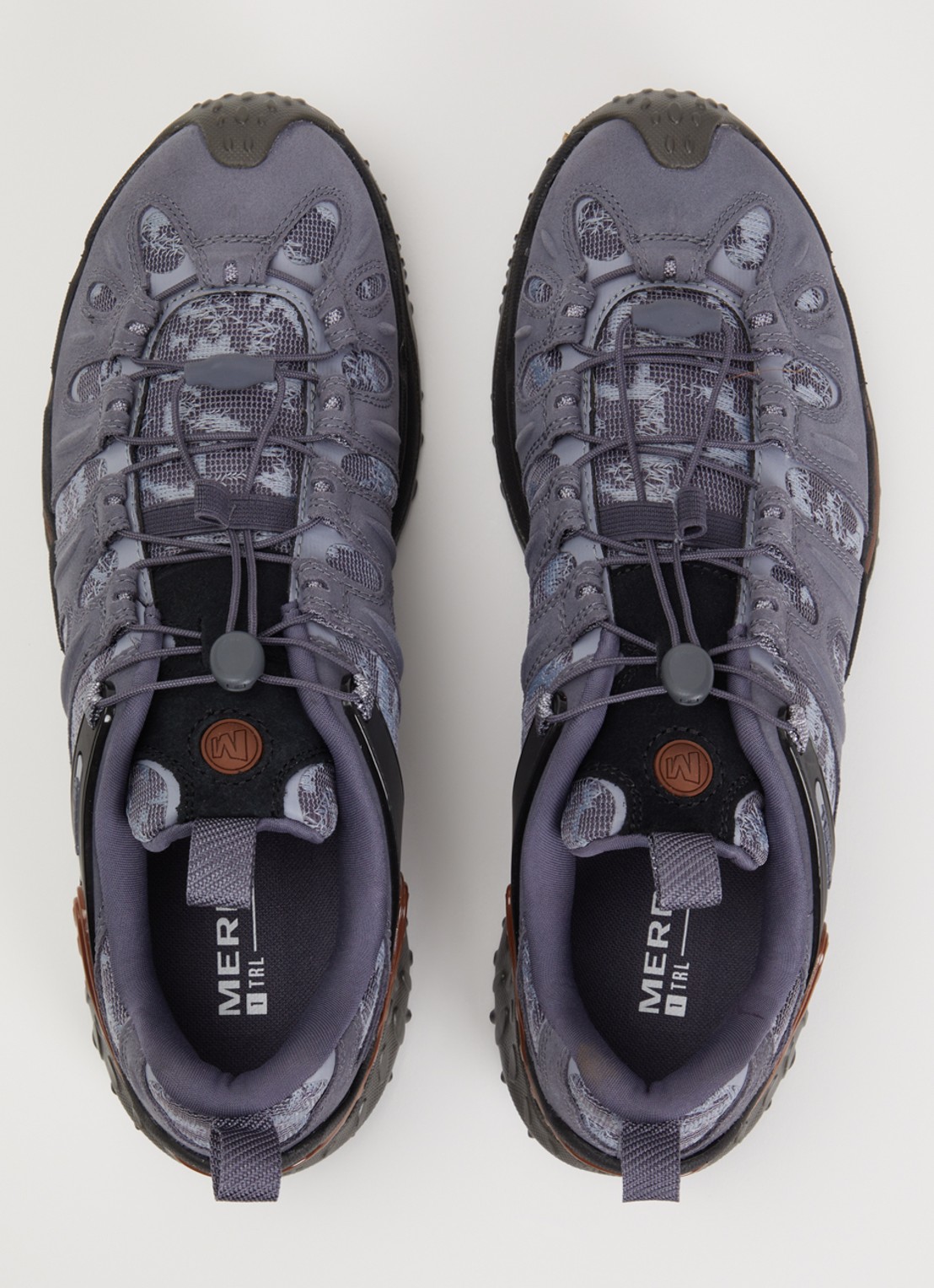 Merrell Cham Redux RMT 1TRL sneaker met suède details  - detail 4 blauwgrijs