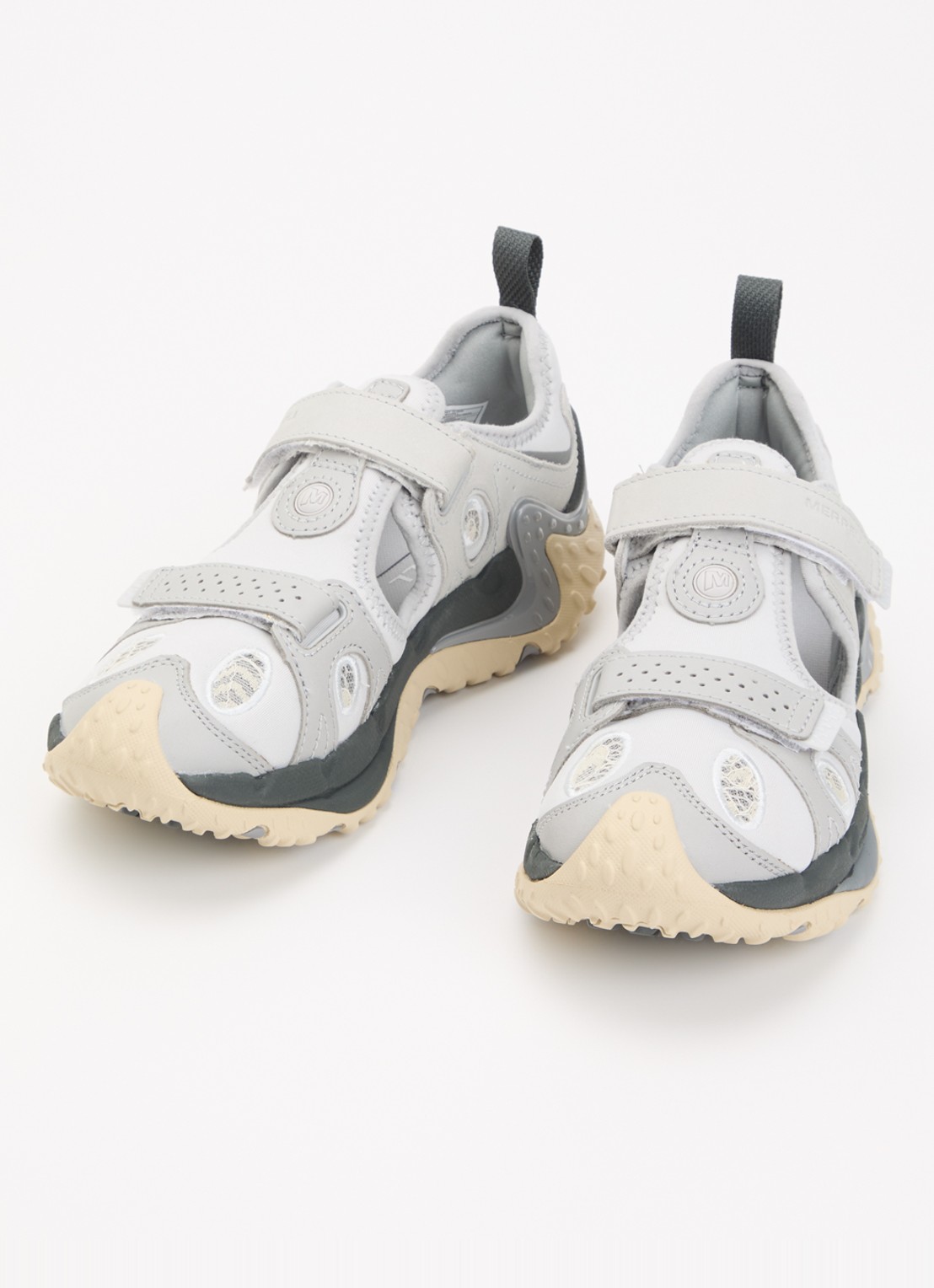 Merrell Cham Redux Sieve sneaker met leren details - detail 3 grijs