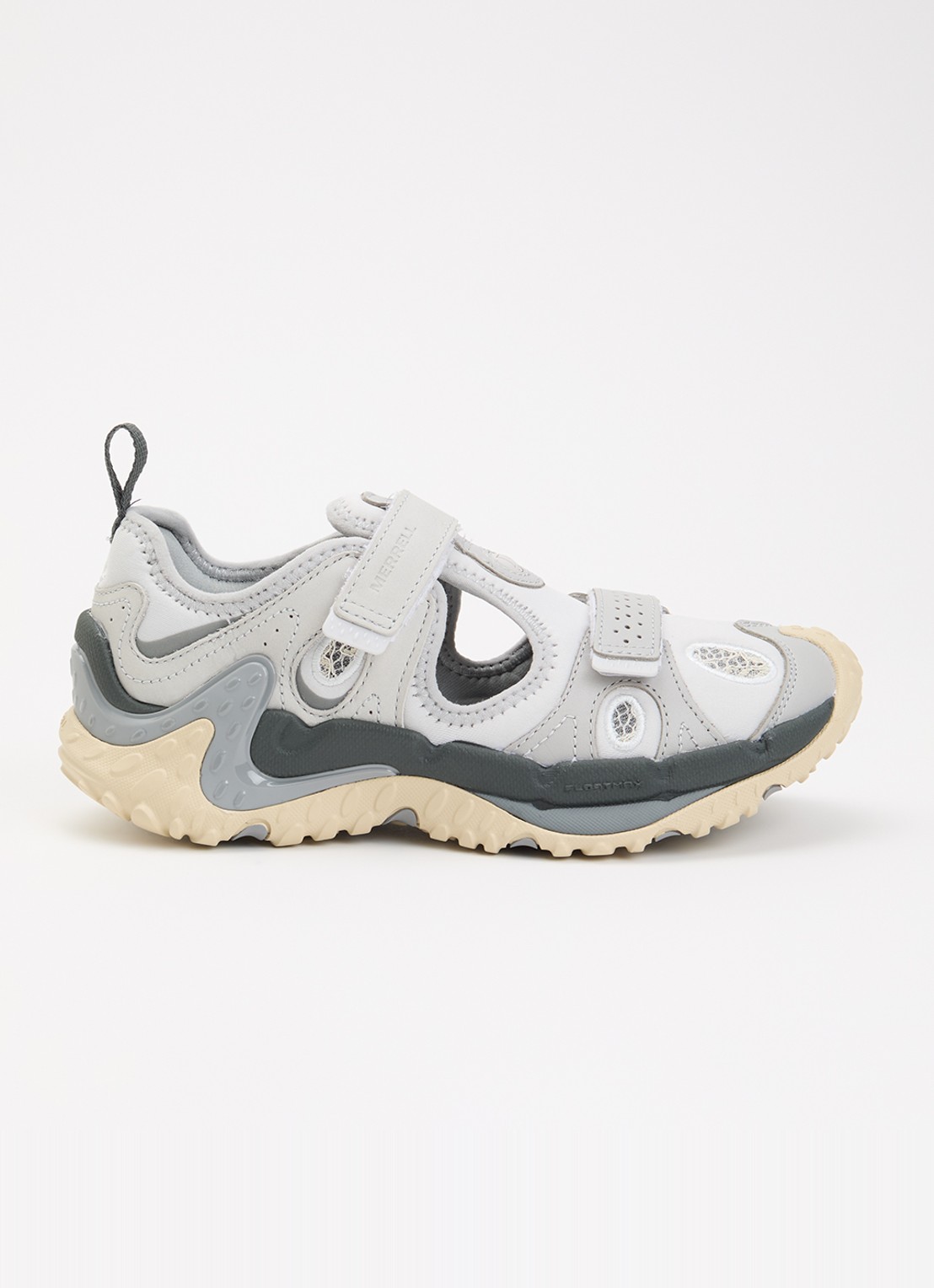 Merrell Cham Redux Sieve sneaker met leren details - voorkant grijs