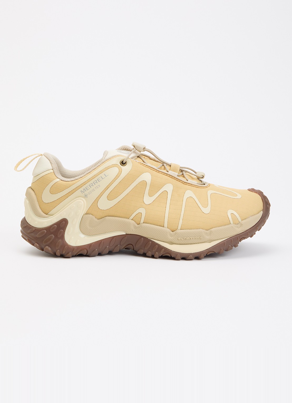 Merrell Cham Redux Storm Gore-Tex sneaker van mesh met logo - voorkant lichtgeel