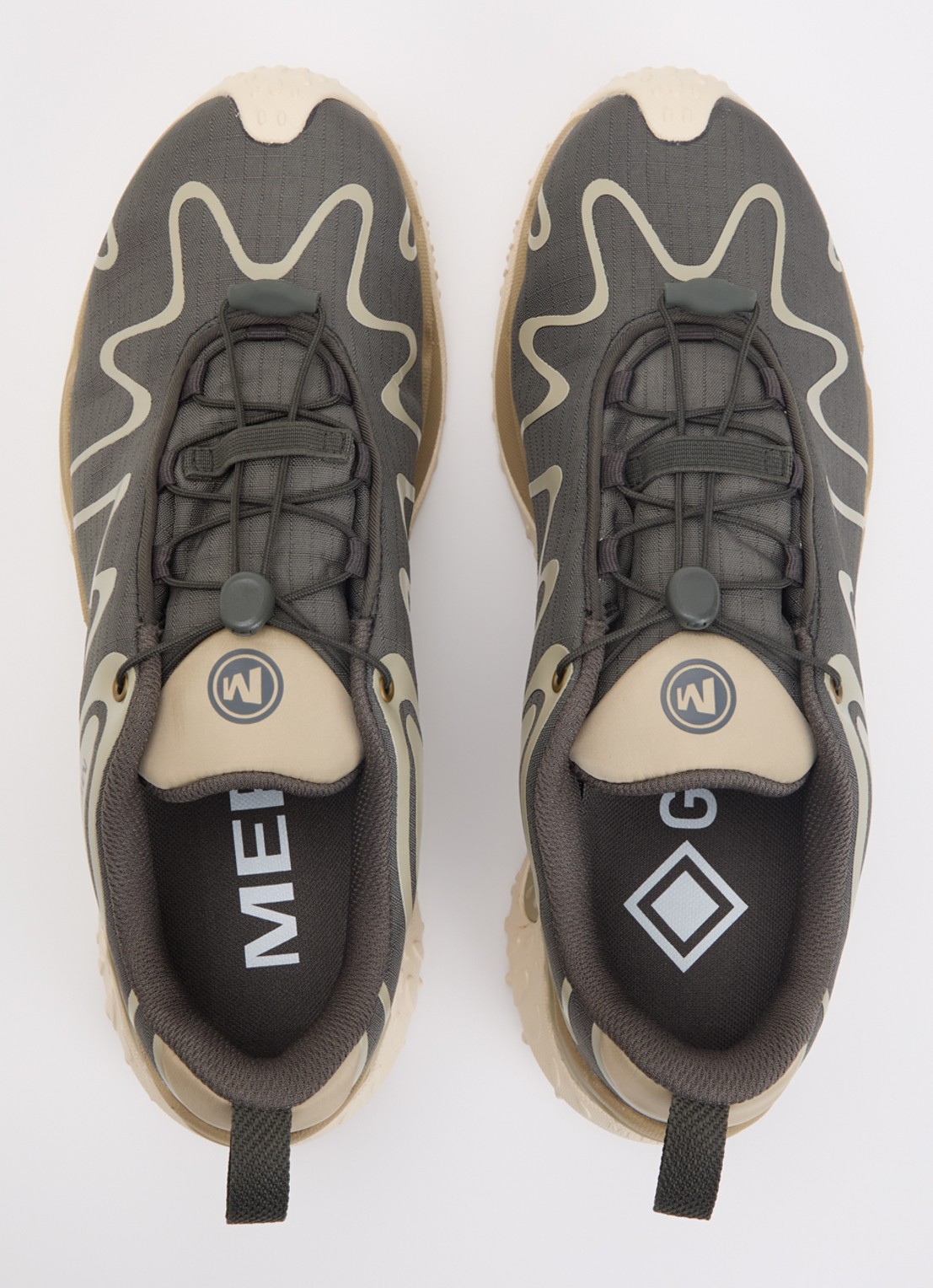 Merrell Cham Redux Storm Gore-Tex sneaker van mesh met logo - detail 4 olijfgroen