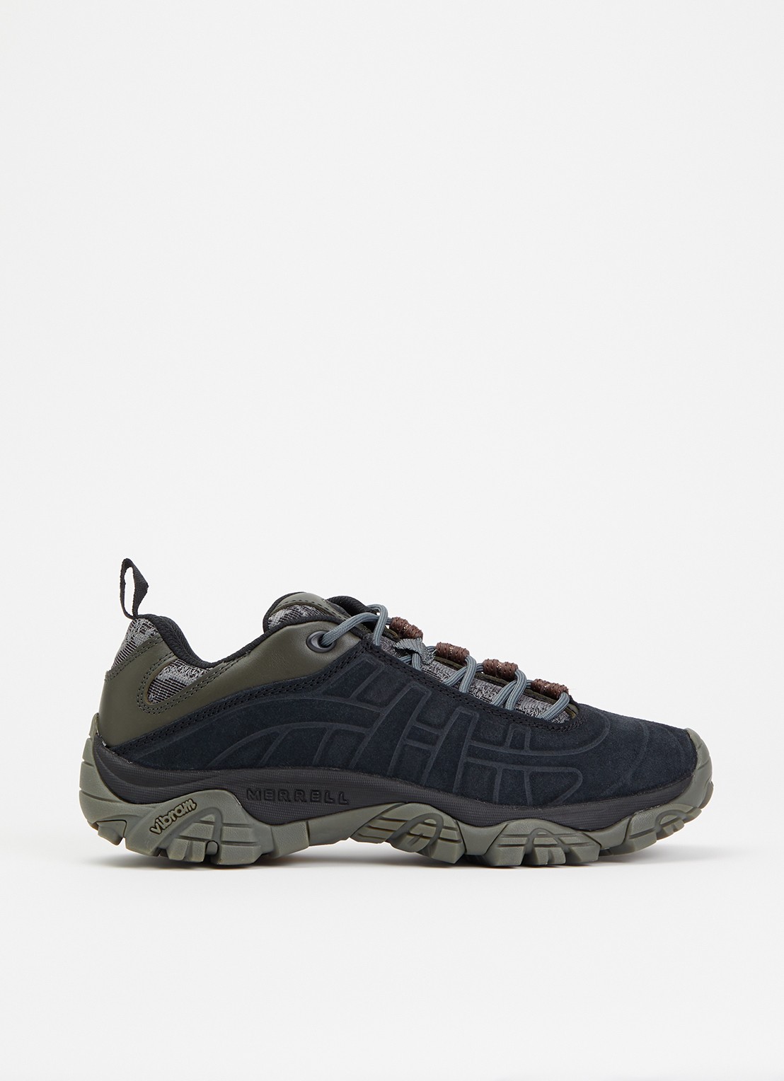 Merrell Moab 2 Remix sneaker van leer met mesh details - voorkant antraciet
