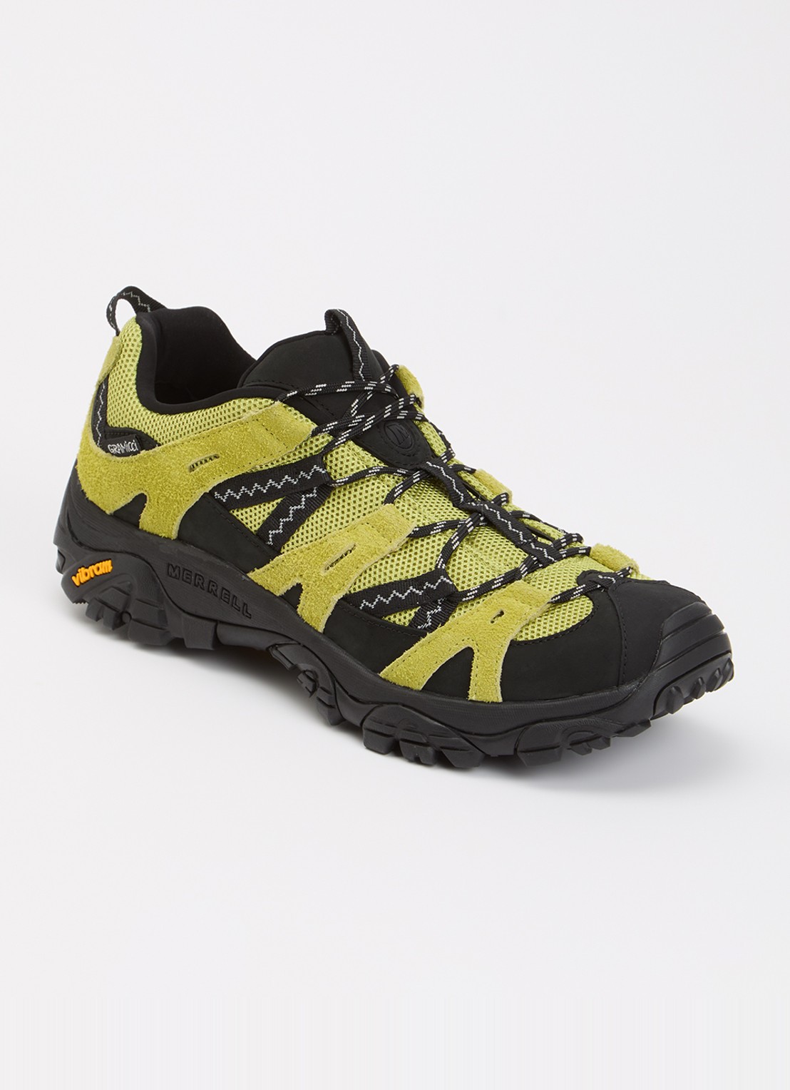 Merrell Moab 2 Siren x Gramicci sneaker met suède details - voorkant 4 citroengeel