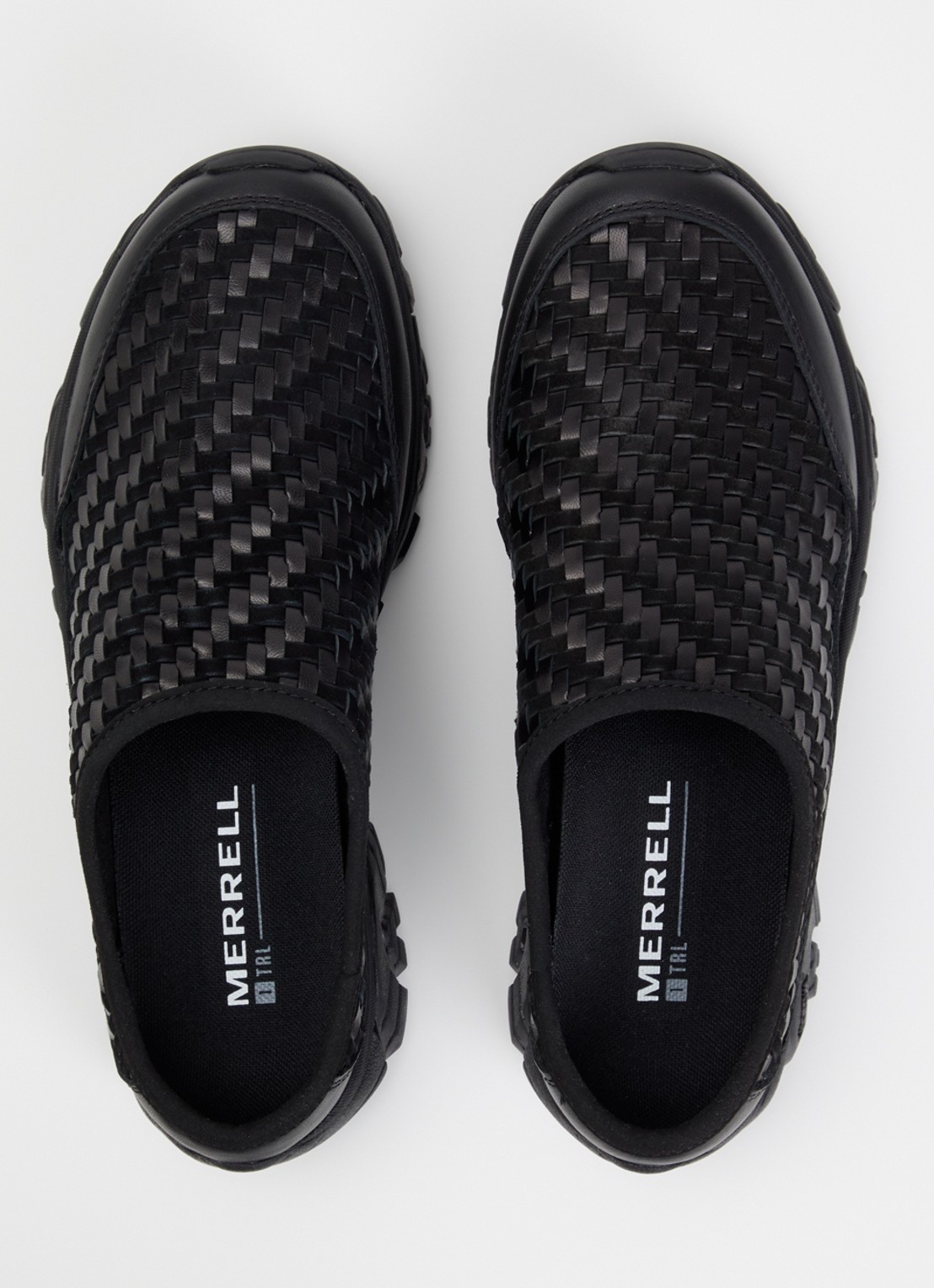 Merrell Moab 2 Slide muiltje van leer - detail 4 zwart