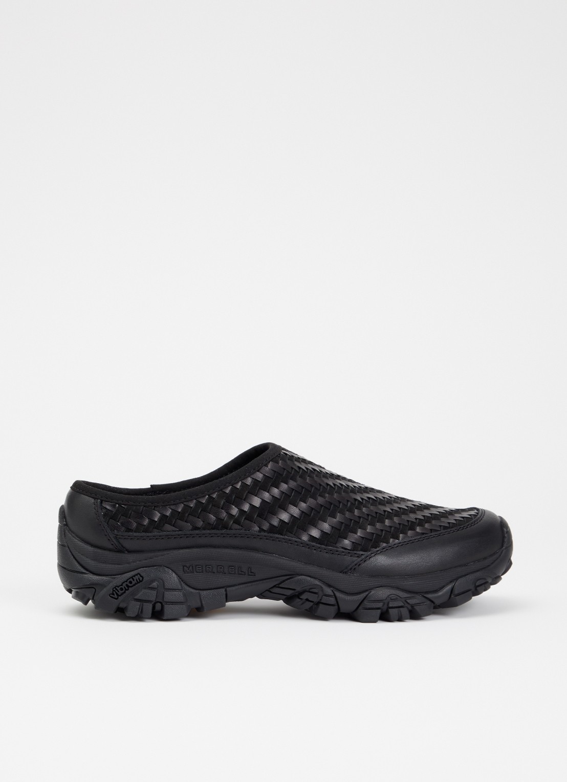 Merrell Moab 2 Slide muiltje van leer - voorkant 2 zwart