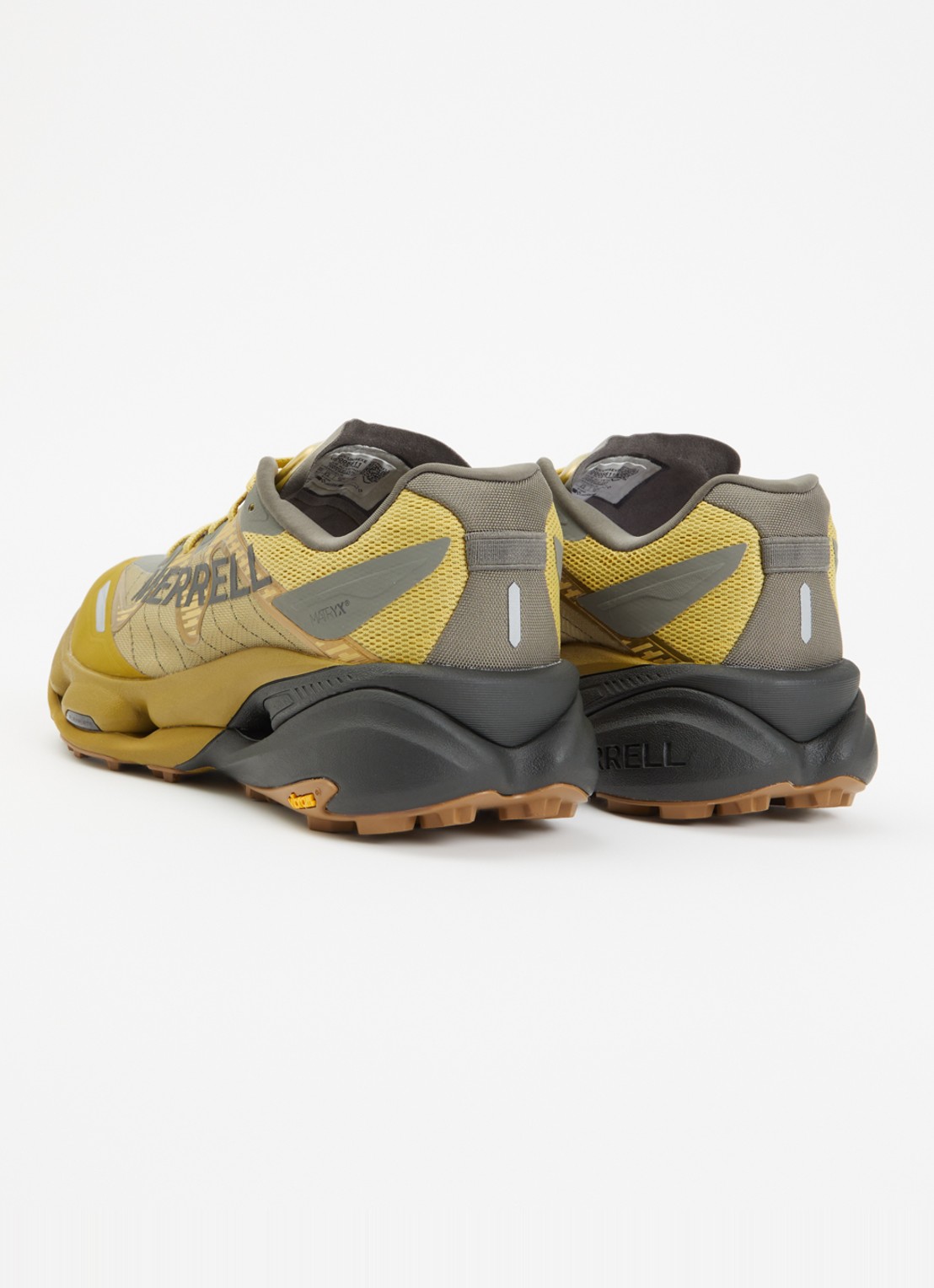 Merrell  MTL Speedarc Peak sneaker met logo - achterkant mosterd