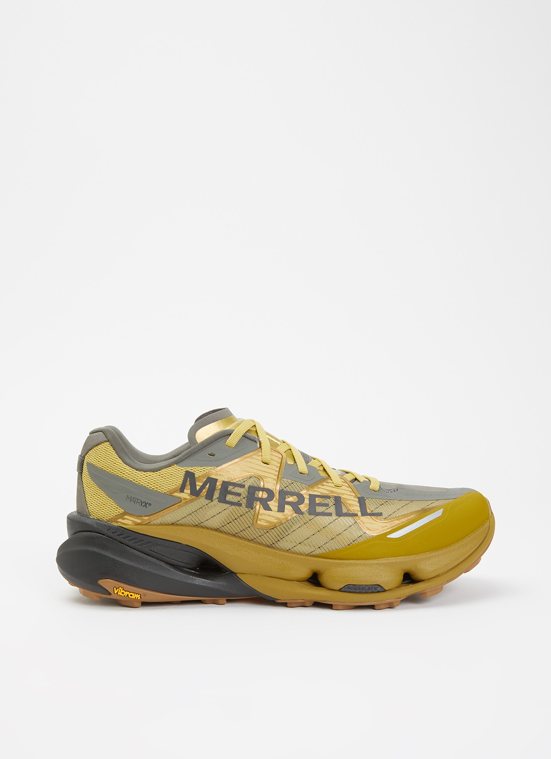 Merrell  MTL SpeedArc Peak sneaker met logo - voorkant 2 mosterd
