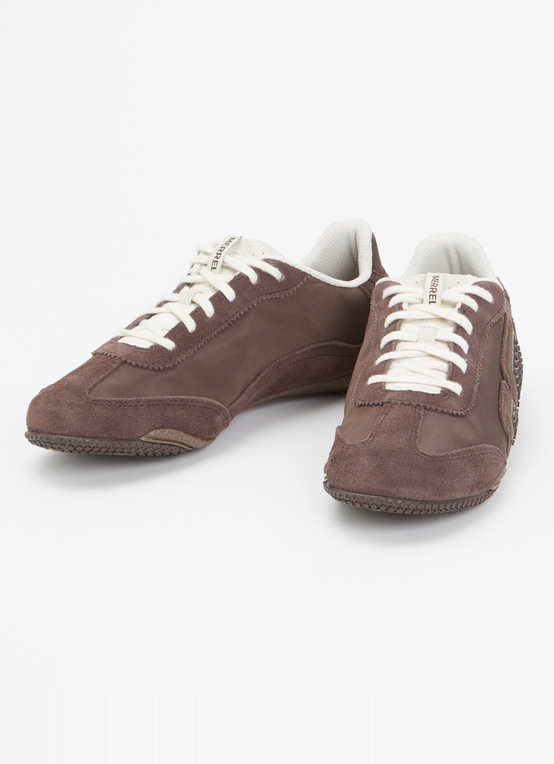 Merrell Relay Fly Vent sneaker van suède met mesh details - detail 2 chocoladebruin