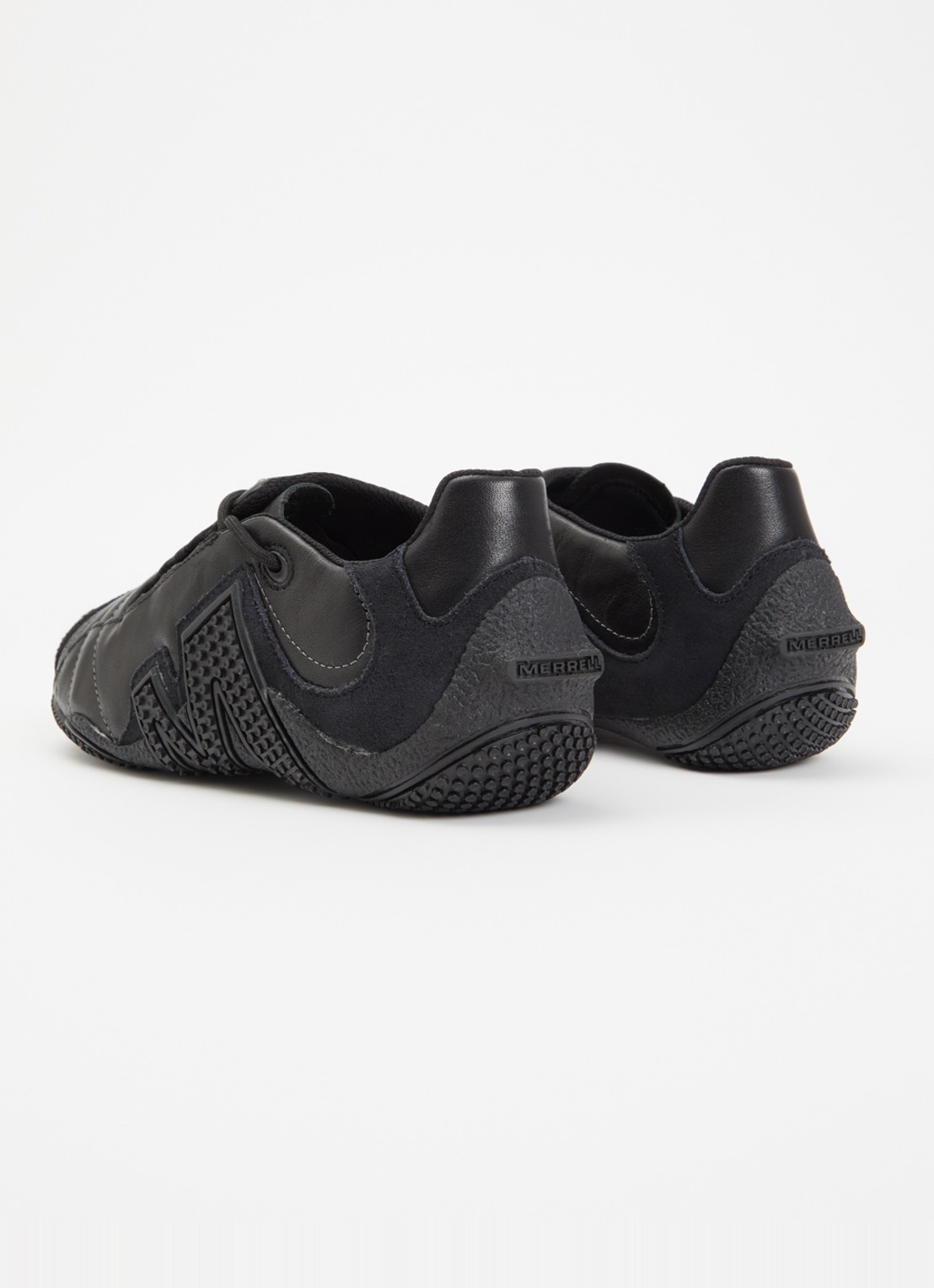 Merrell Relay Web SE sneaker van leer met details van suède - achterkant zwart