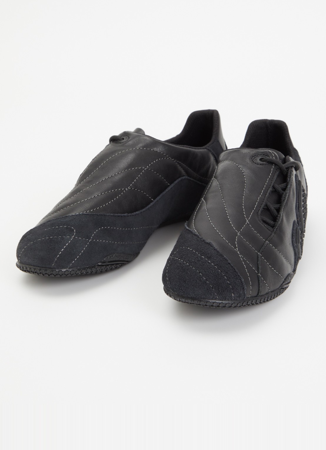 Merrell Relay Web SE sneaker van leer met details van suède - detail 2 zwart