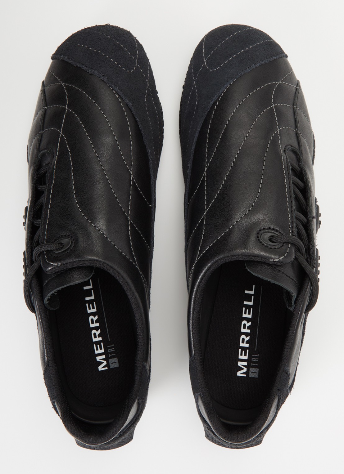 Merrell Relay Web SE sneaker van leer met details van suède - detail 3 zwart