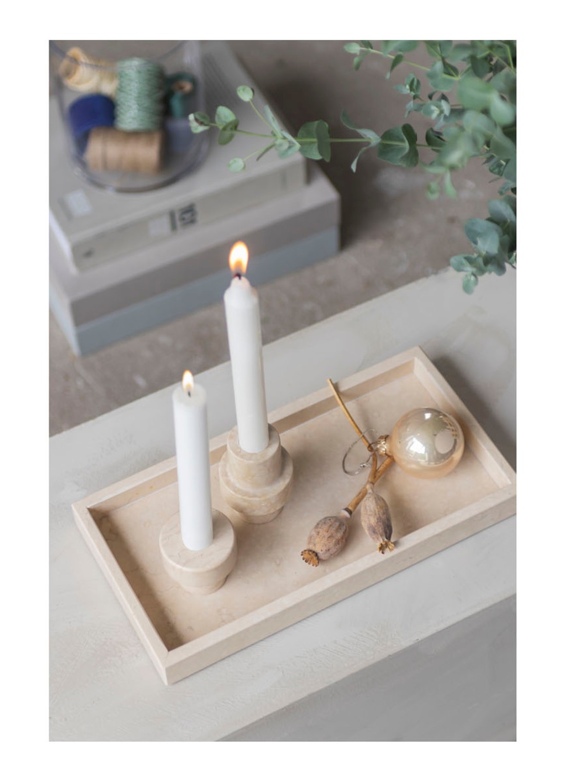 Mette Ditmer Marble opbergschaal van marmer 31 x 16 cm - detail 4 zand