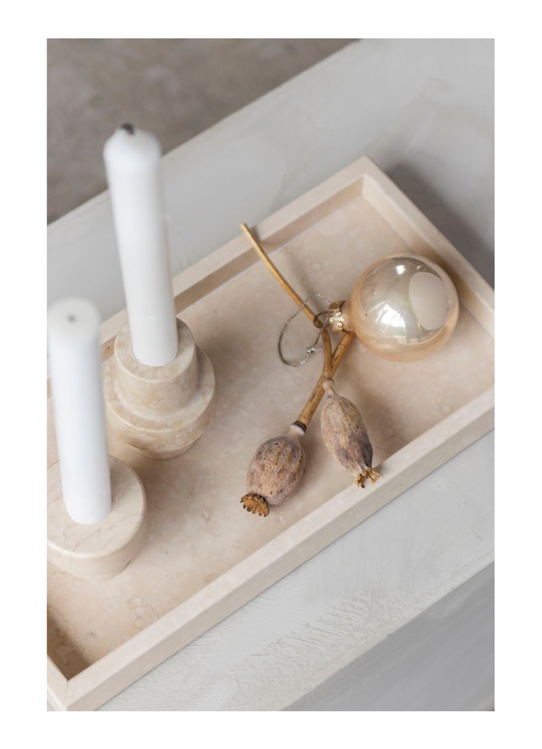 Mette Ditmer Marble opbergschaal van marmer 31 x 16 cm - detail 5 zand