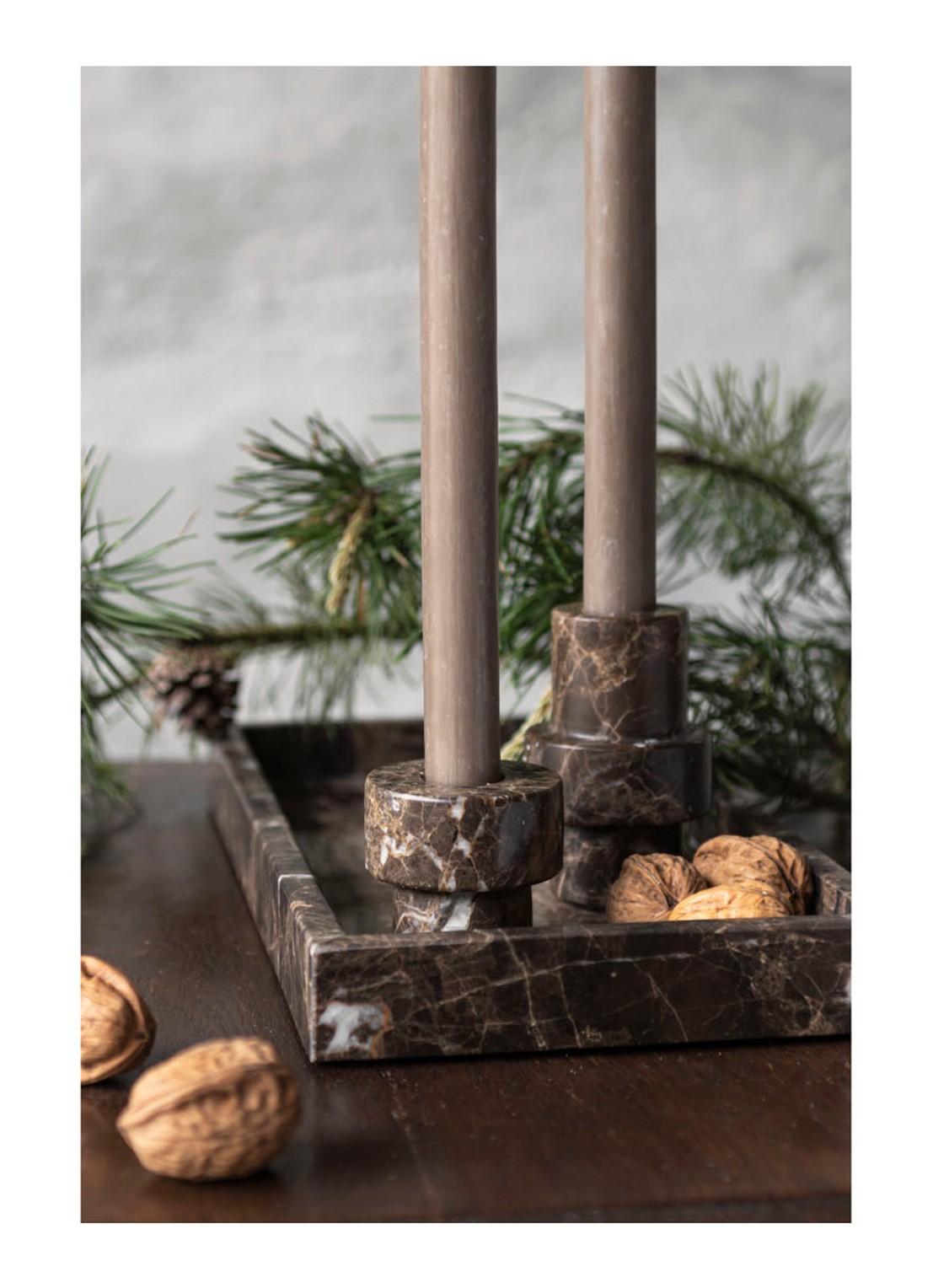 Mette Ditmer Marble opbergschaal van marmer 31 x 16 cm - detail 3 bruin