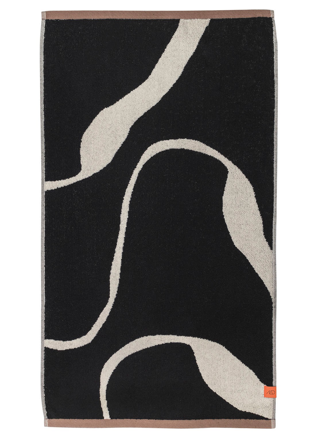 Mette Ditmer Nova Arte badlaken - 500 gr/m2 - 133 x 70 cm - voorkant 2 zwart