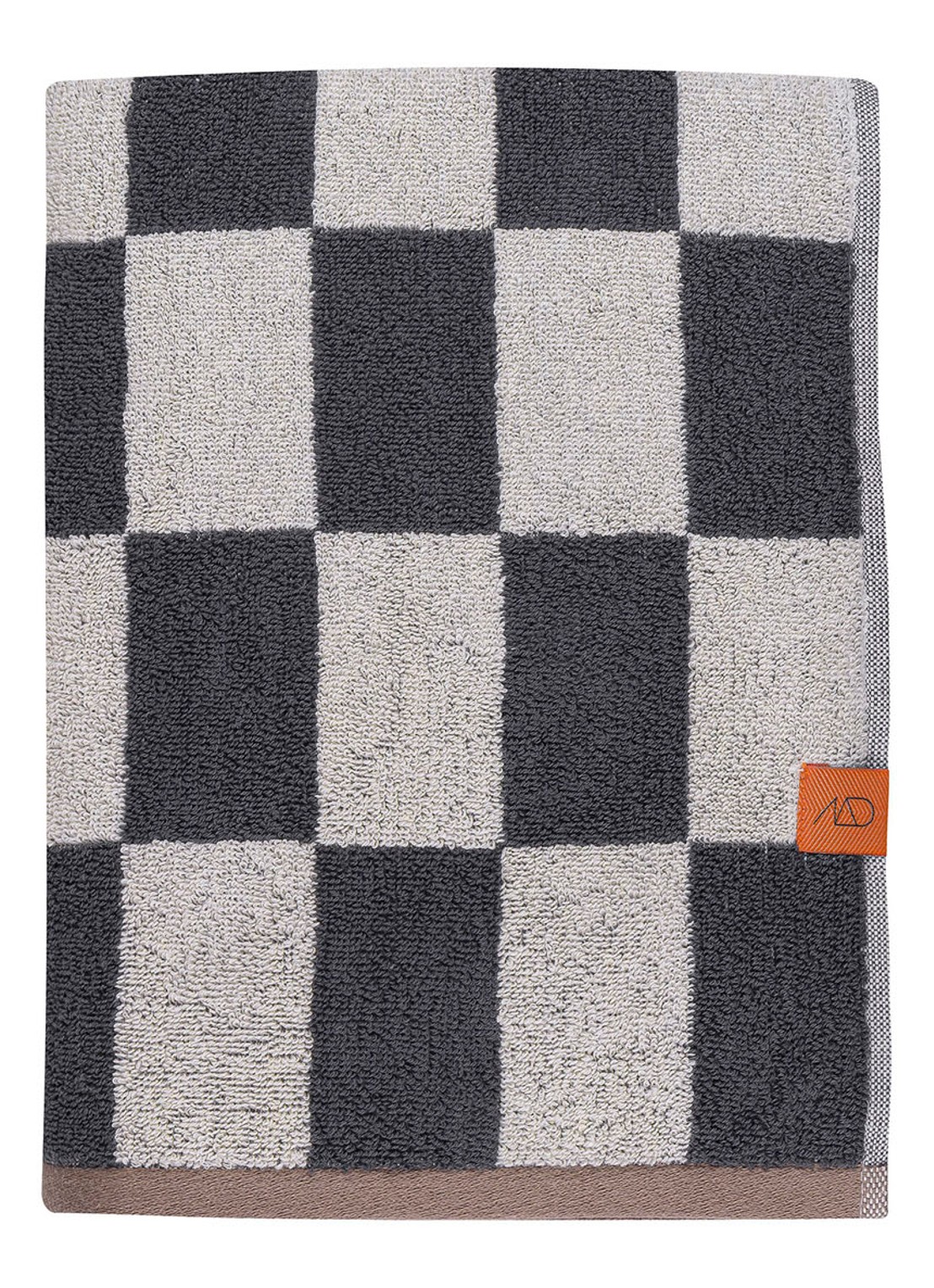 Mette Ditmer Retro badhanddoek - 550 gr/m2 - 133 x 70 cm - voorkant 4 antraciet