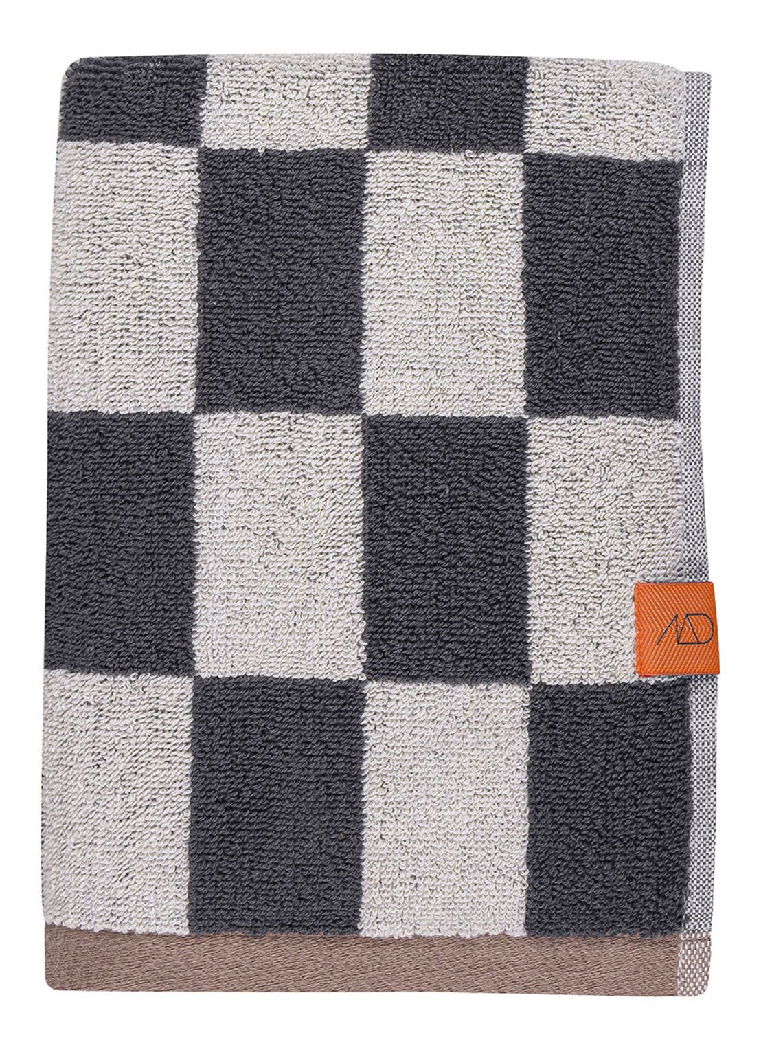 Mette Ditmer Retro gastendoek set van 2 - 550 gr/m2 - 55 x 40 cm - voorkant antraciet