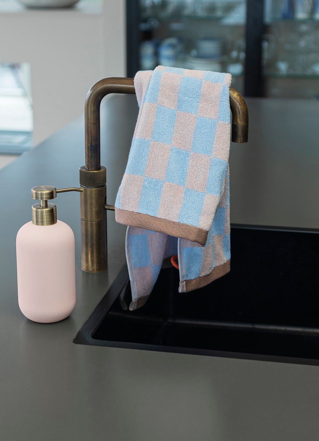 Mette Ditmer Retro gastendoekjes set van 2 - detail 3 lichtblauw
