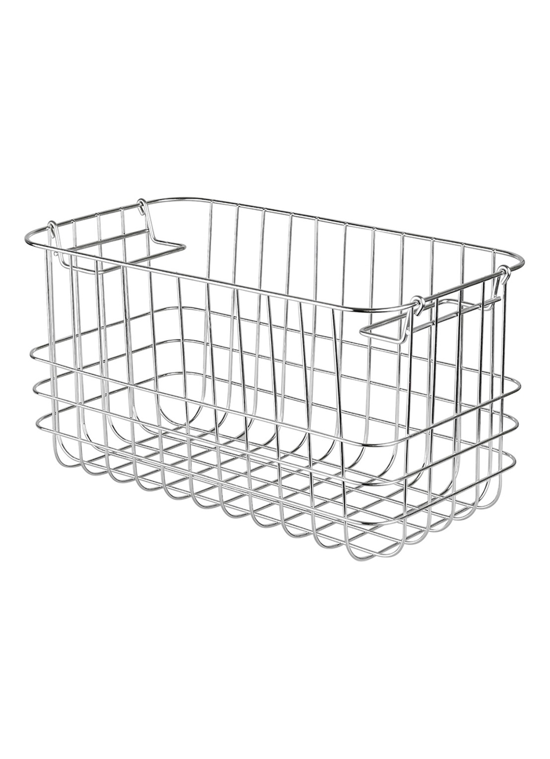 Mette Ditmer Store-It opbergmand 31 x 16 cm - voorkant zilver