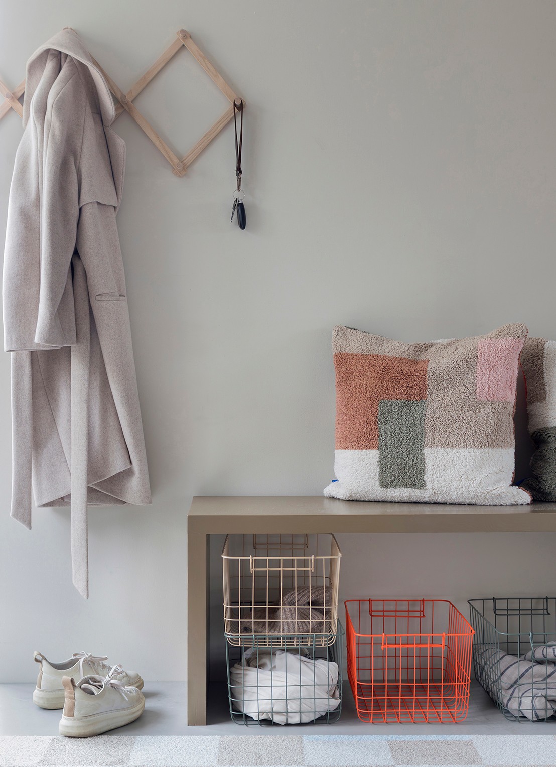 Mette Ditmer Store-It opbergmand 37 x 20 cm - detail 3 orange