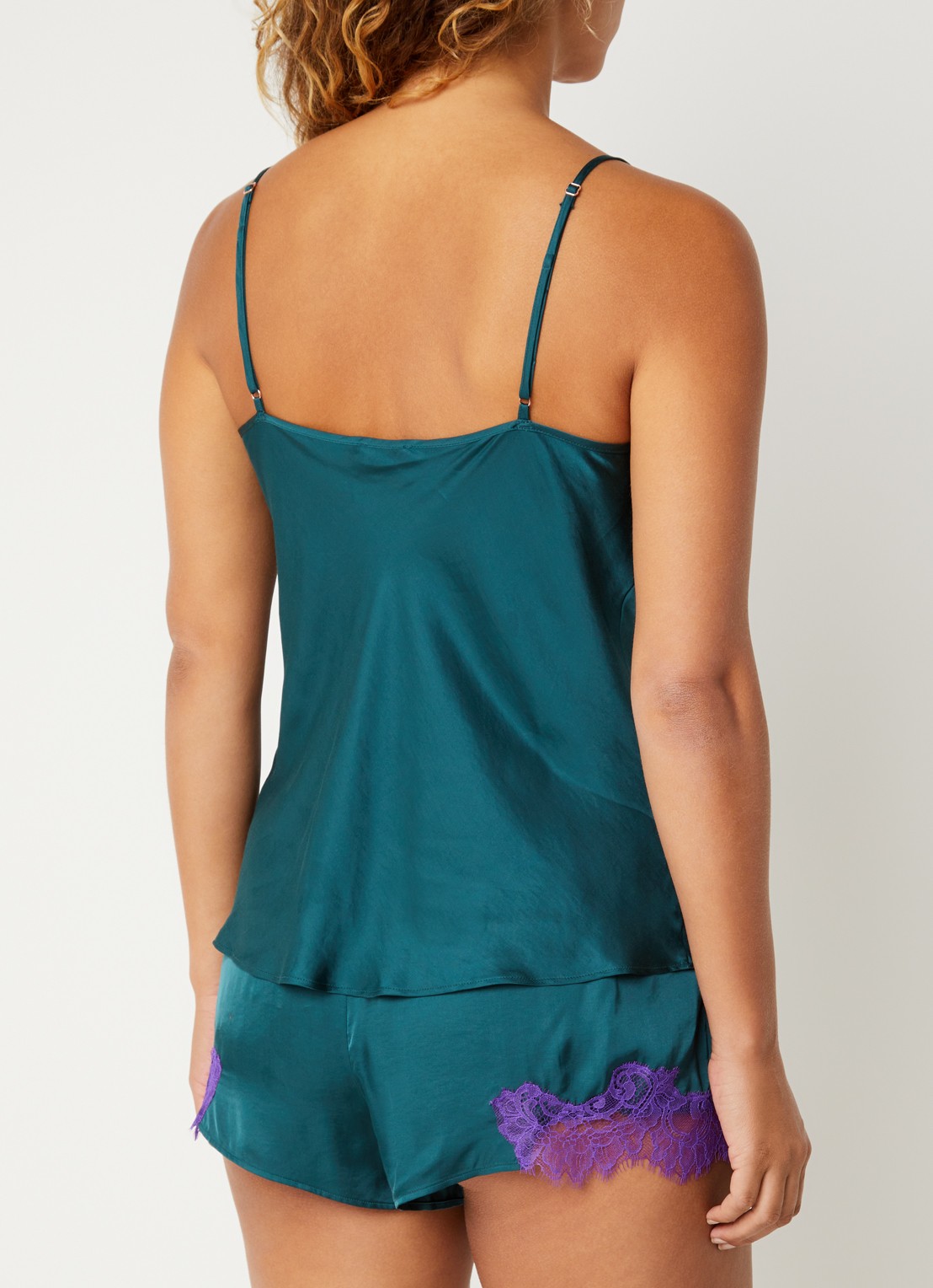 Mey Camisole pyjamatop - achterkant 2 groen