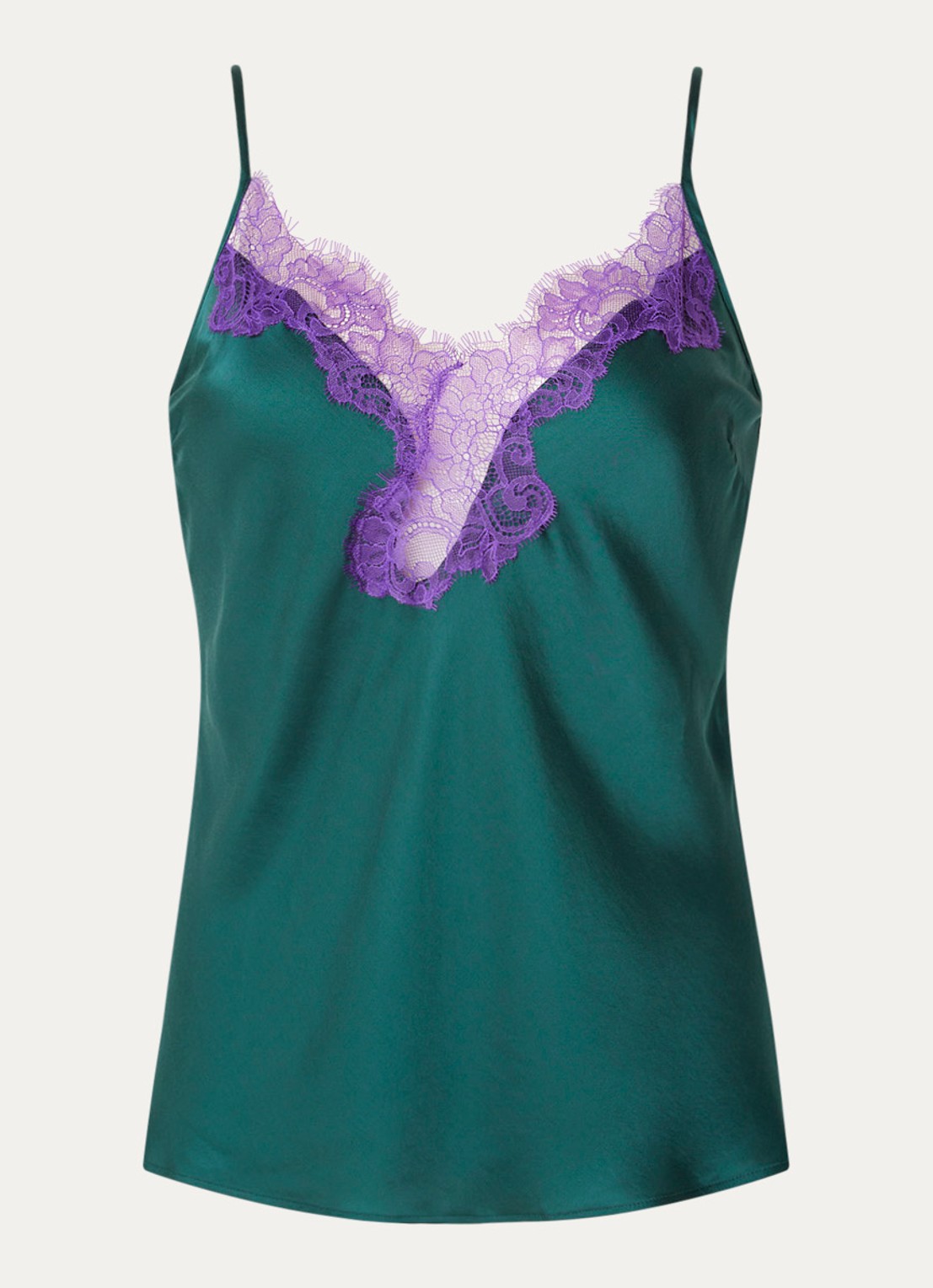 Mey Camisole pyjamatop - voorkant groen