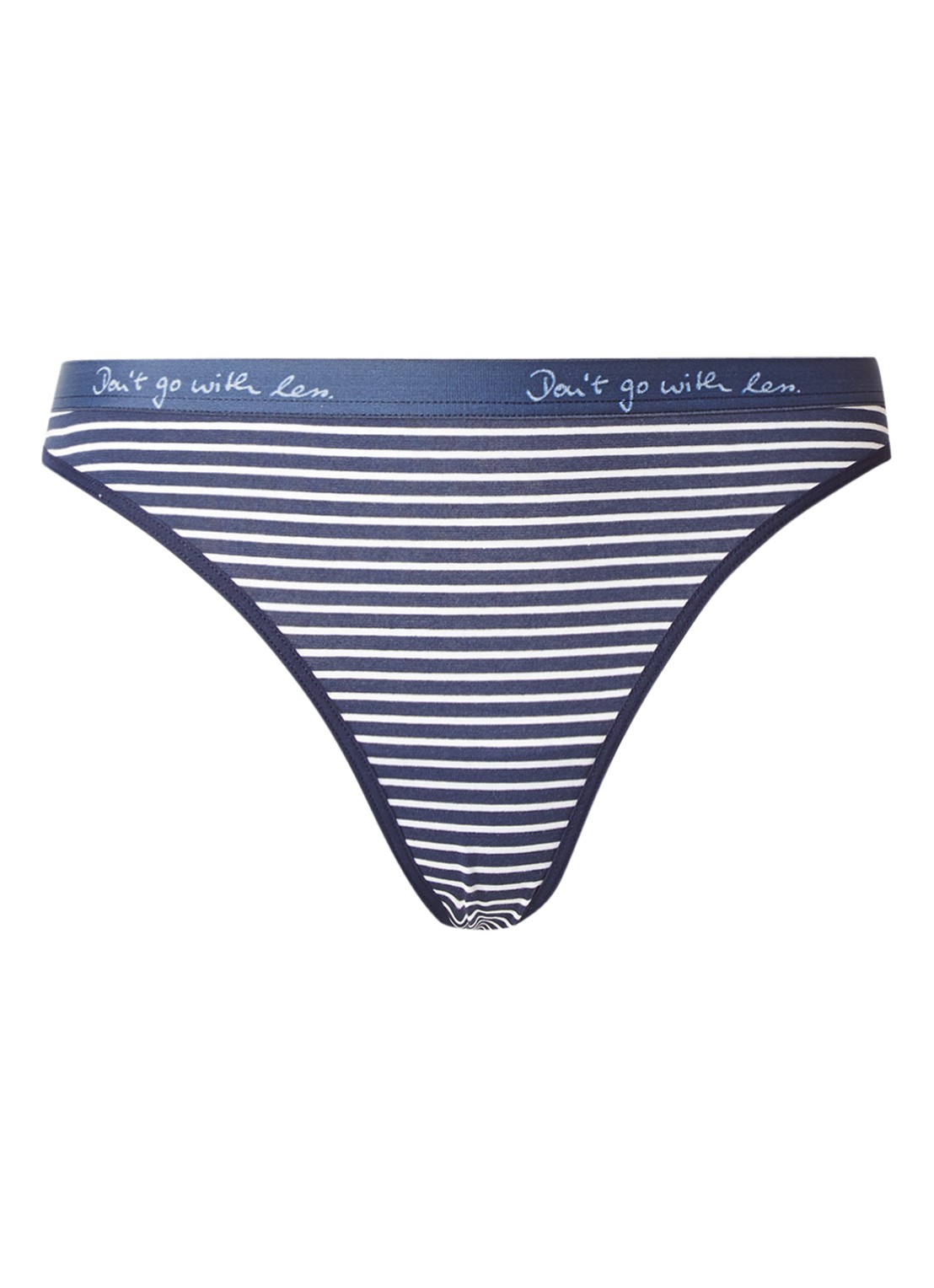 Mey Co string met streepdessin - voorkant blauw