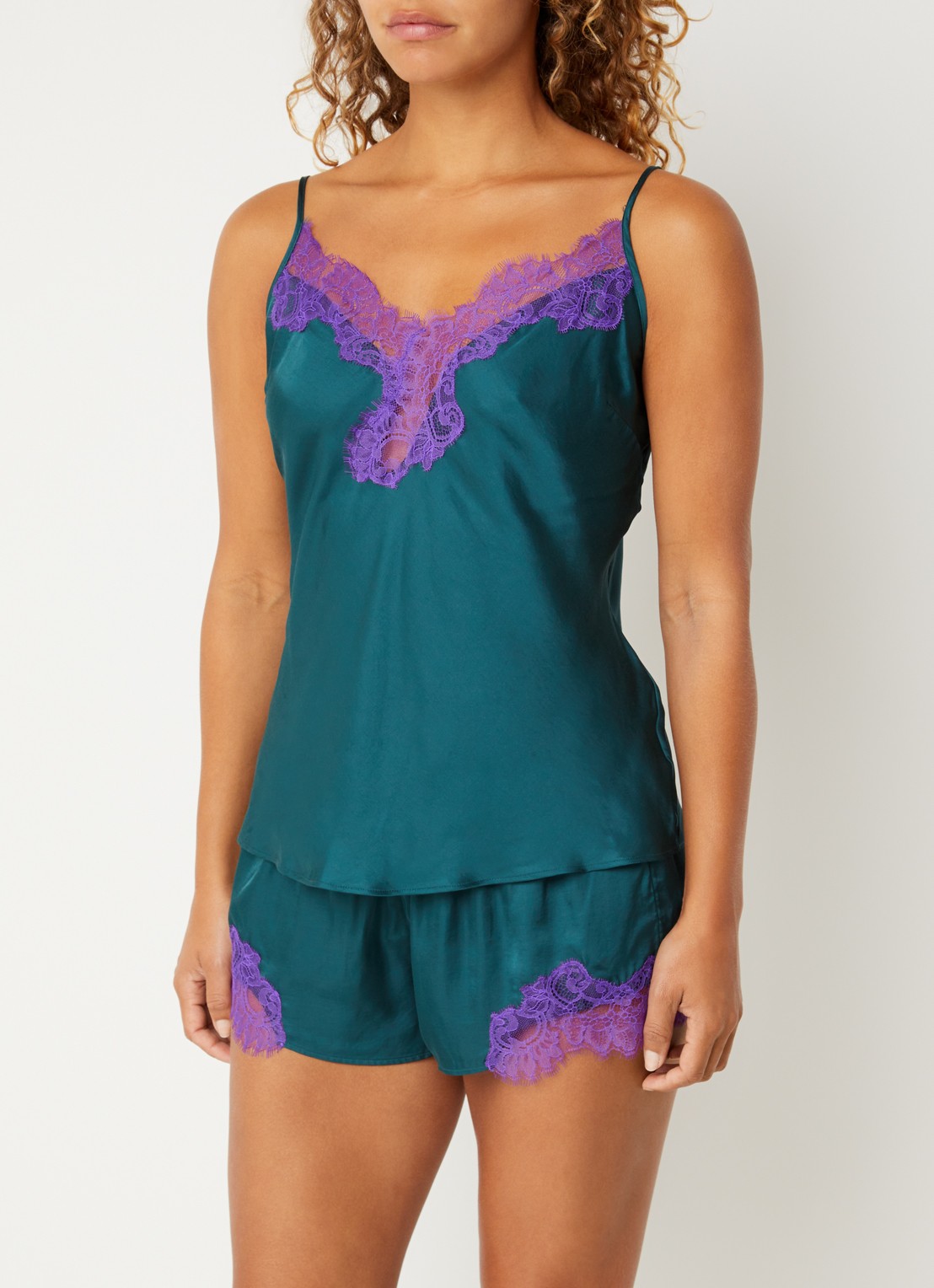 Mey French Knicker loose fit korte pyjamabroek - detail 2 groen