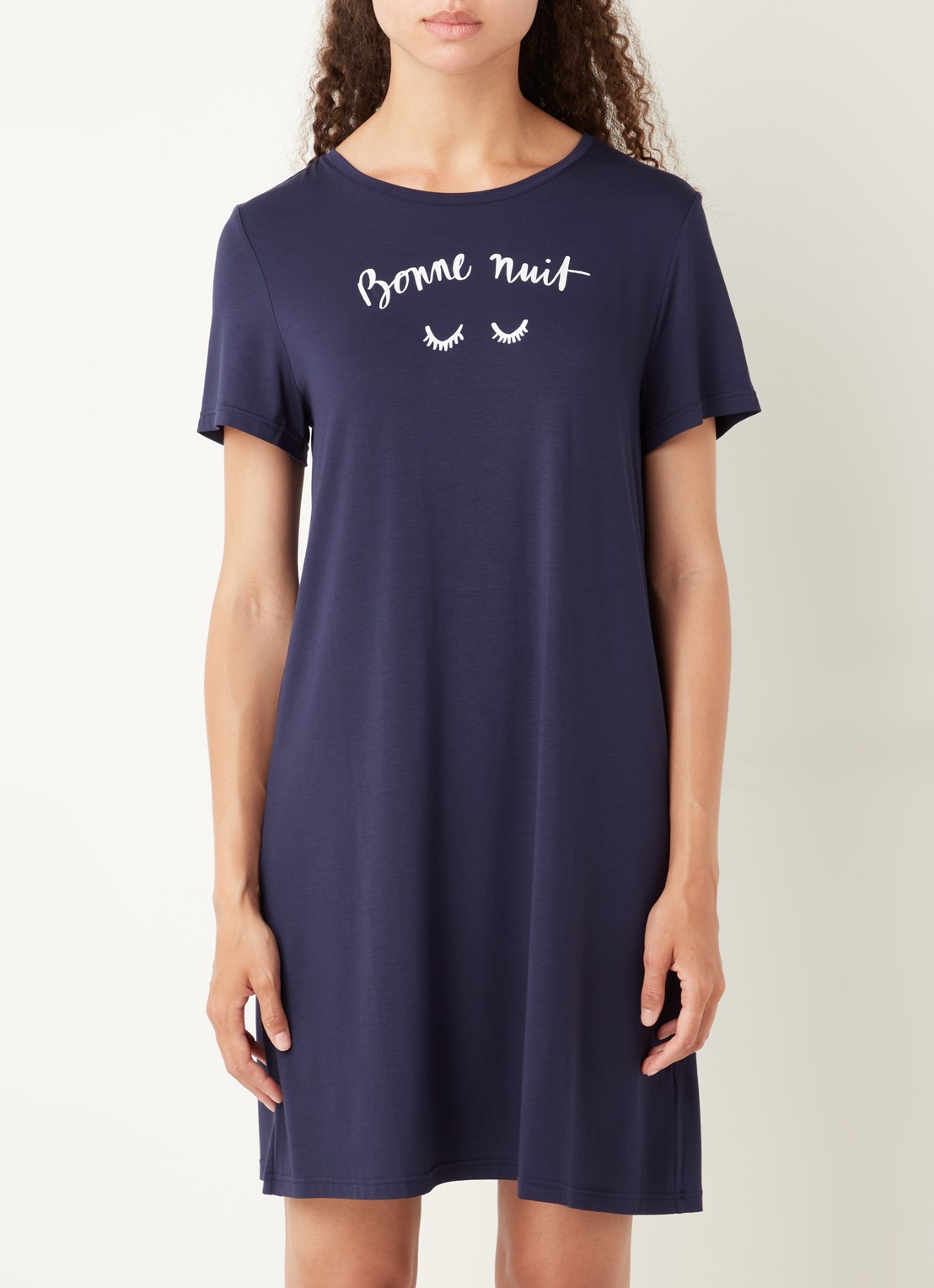 Mey Lilyan nachthemd met print - detail 3 donkerblauw
