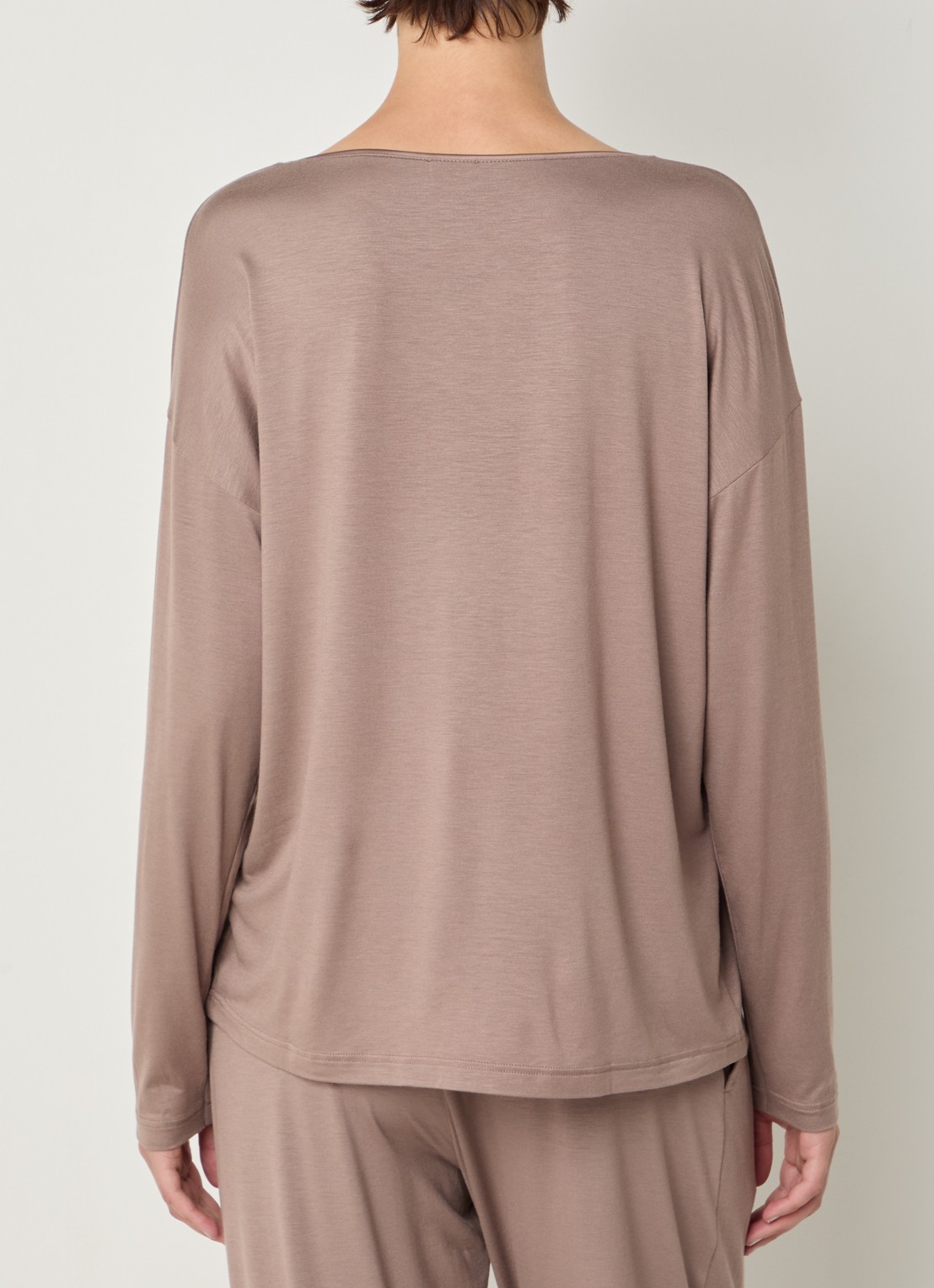 Mey Longsleeve met boothals - achterkant taupe