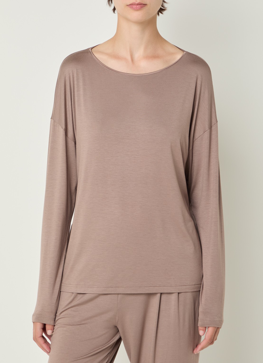 Mey Longsleeve met boothals - detail 4 taupe