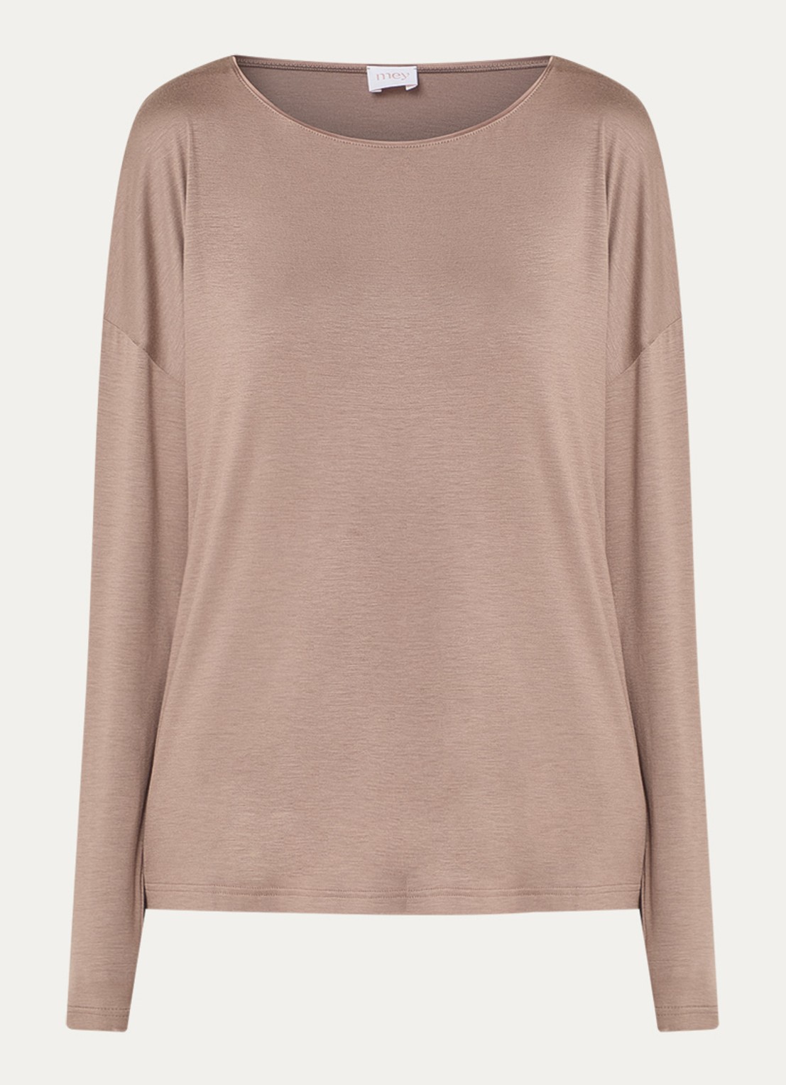 Mey Longsleeve met boothals - voorkant 2 taupe