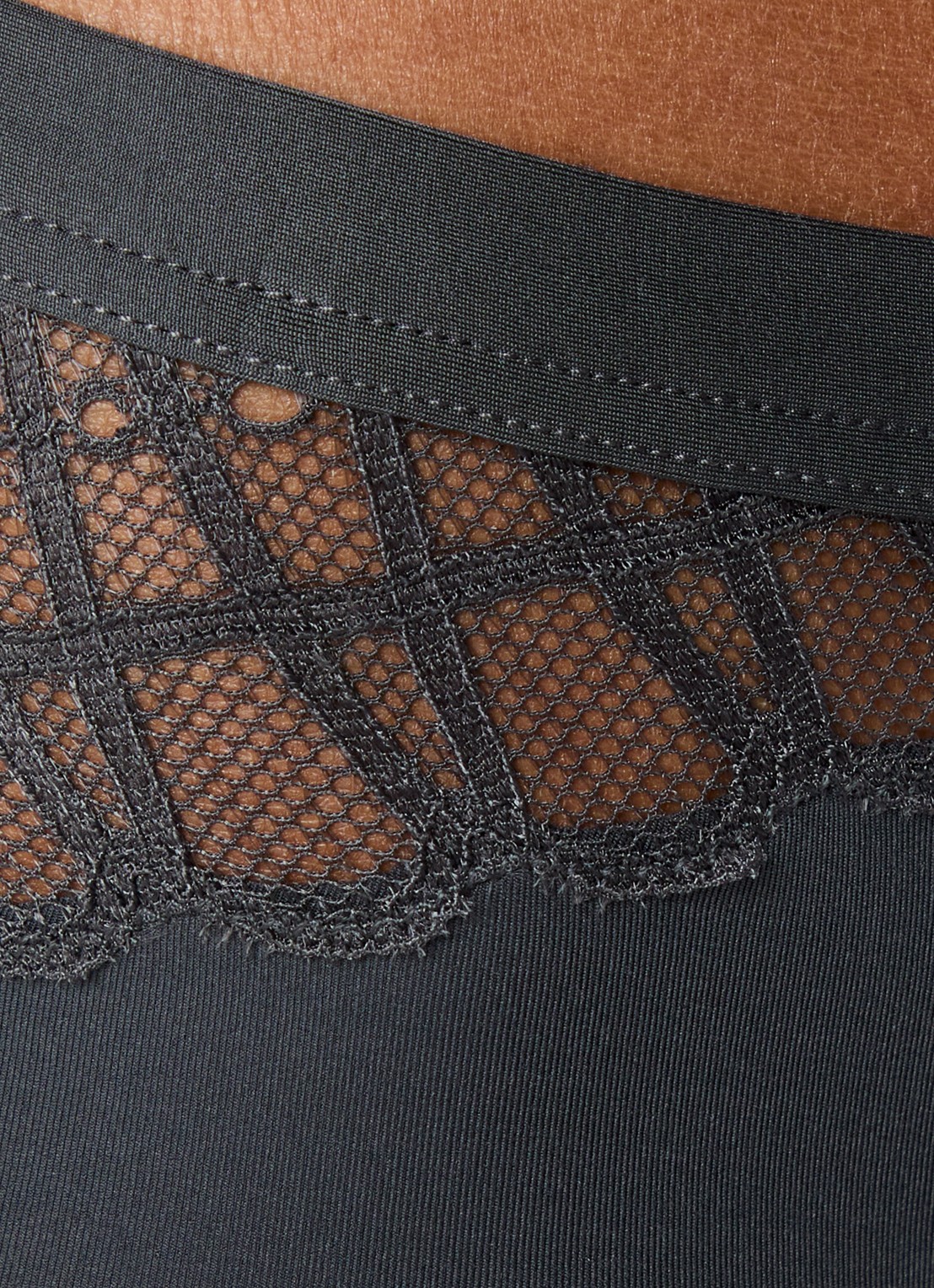 Mey Naadloze hipster met kant - detail 2 donkergrijs