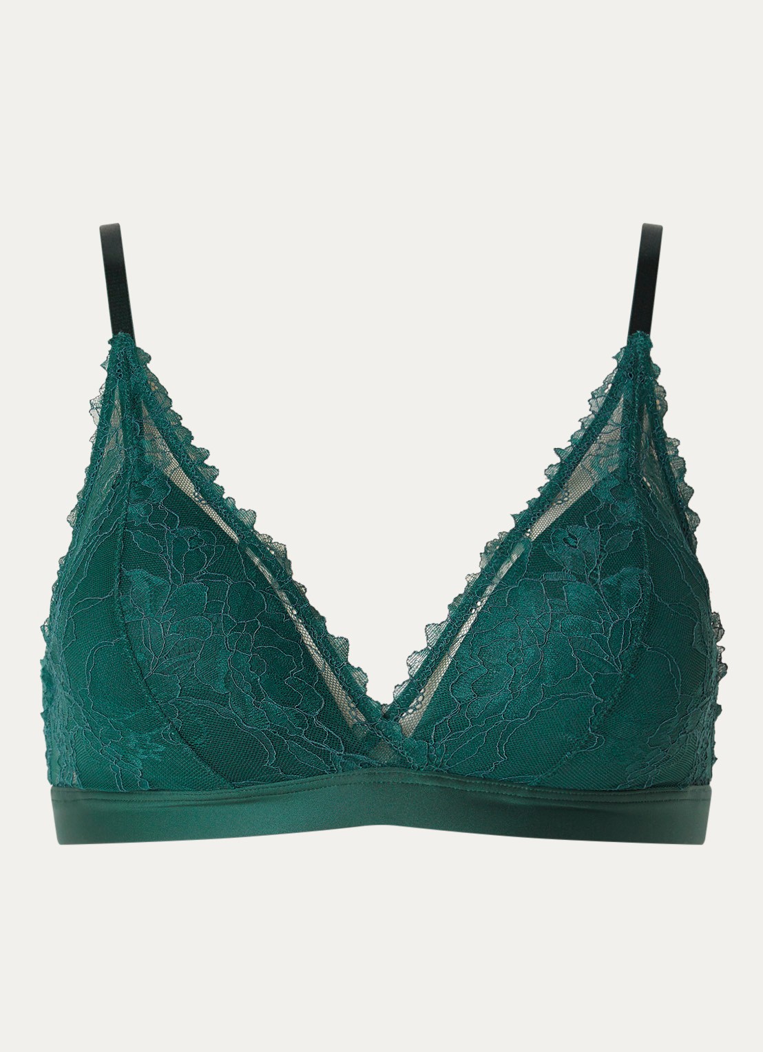 Mey Plunge bh met overlay van mesh - voorkant groen