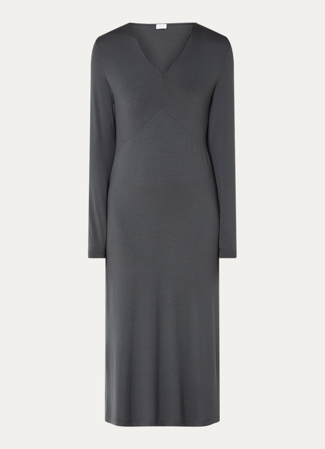 Mey Pure Chic nachthemd met V-hals - voorkant antraciet