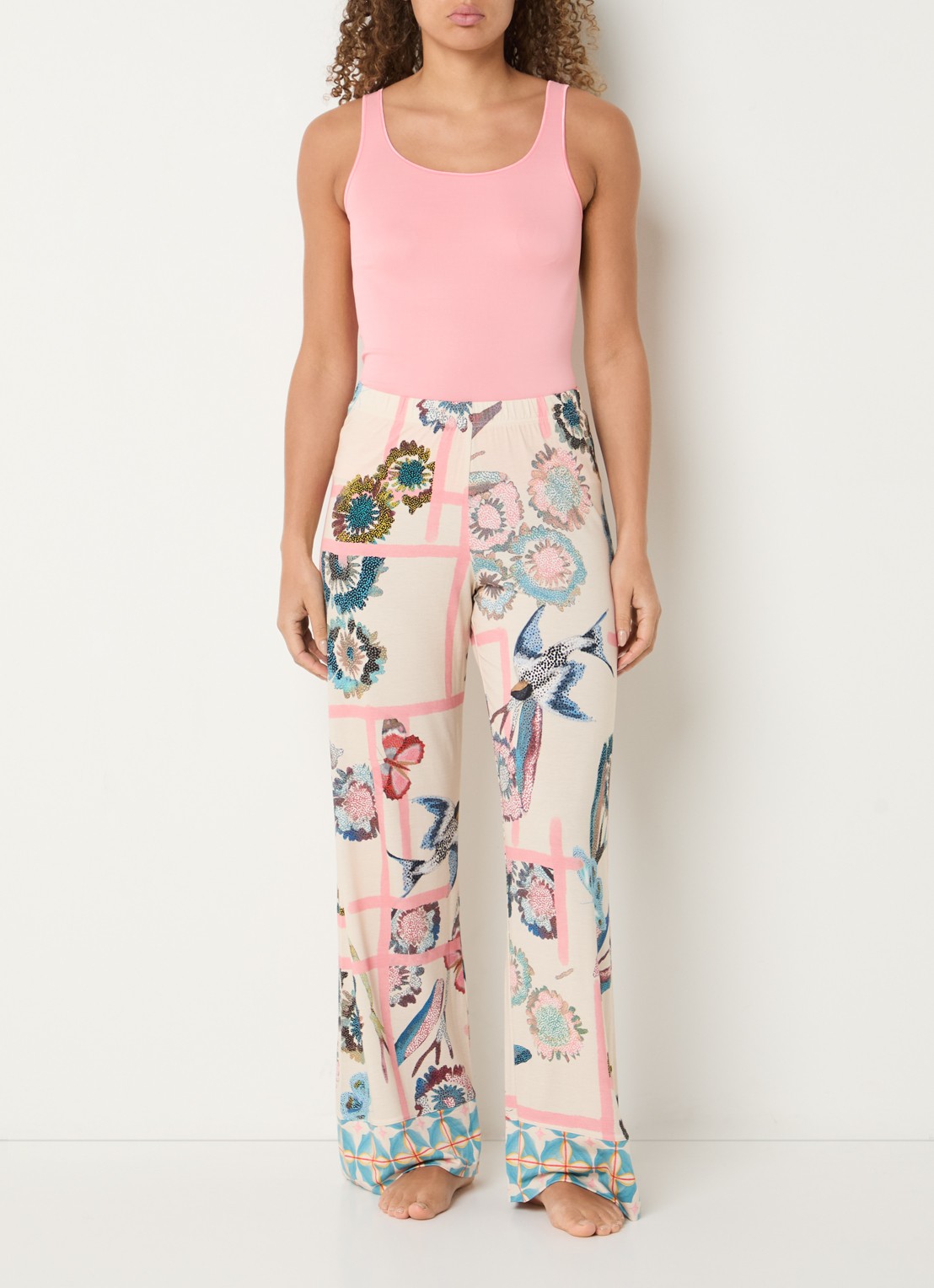 Mey Pyjamatop met ronde hals - voorkant 3 roze