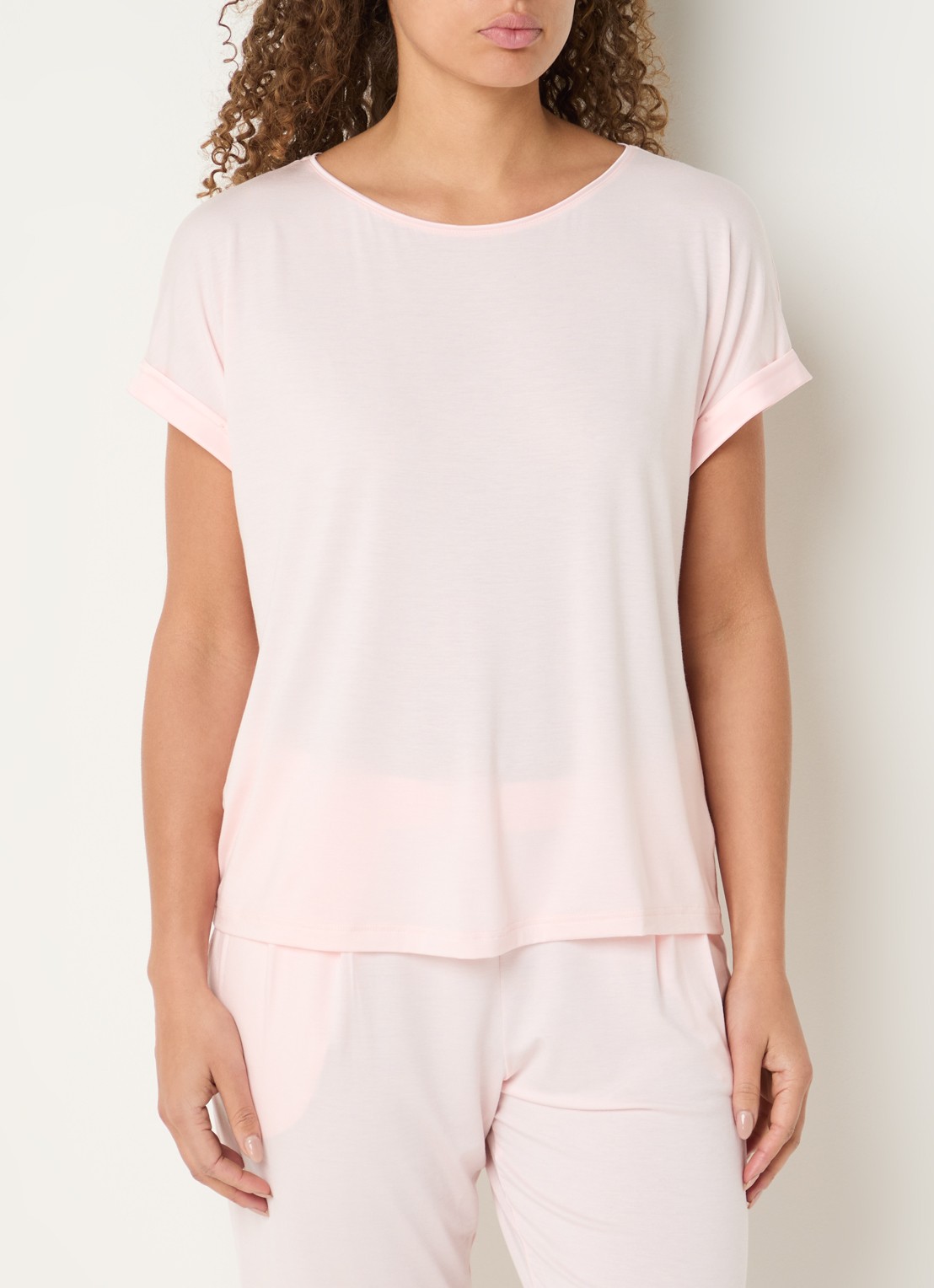 Mey Pyjamatop met ronde hals - detail 4 roze