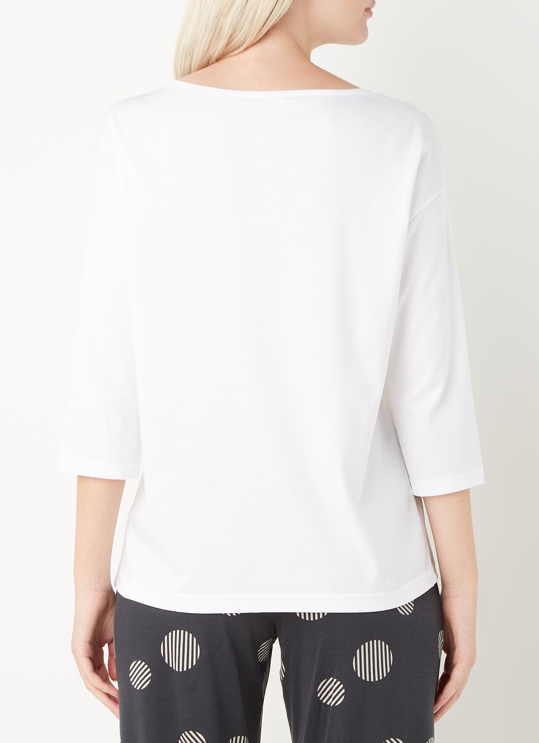 Mey Sleepsation pyjamatop met driekwart mouw - achterkant wit