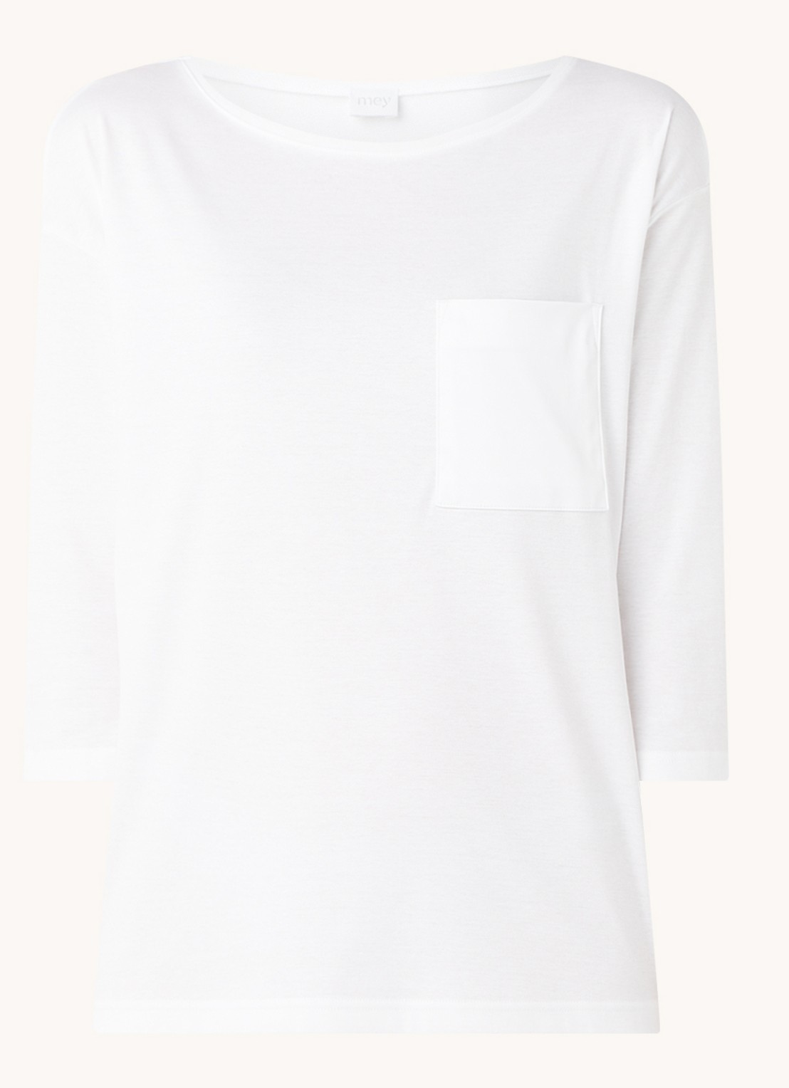 Mey Sleepsation pyjamatop met driekwart mouw - voorkant 2 wit