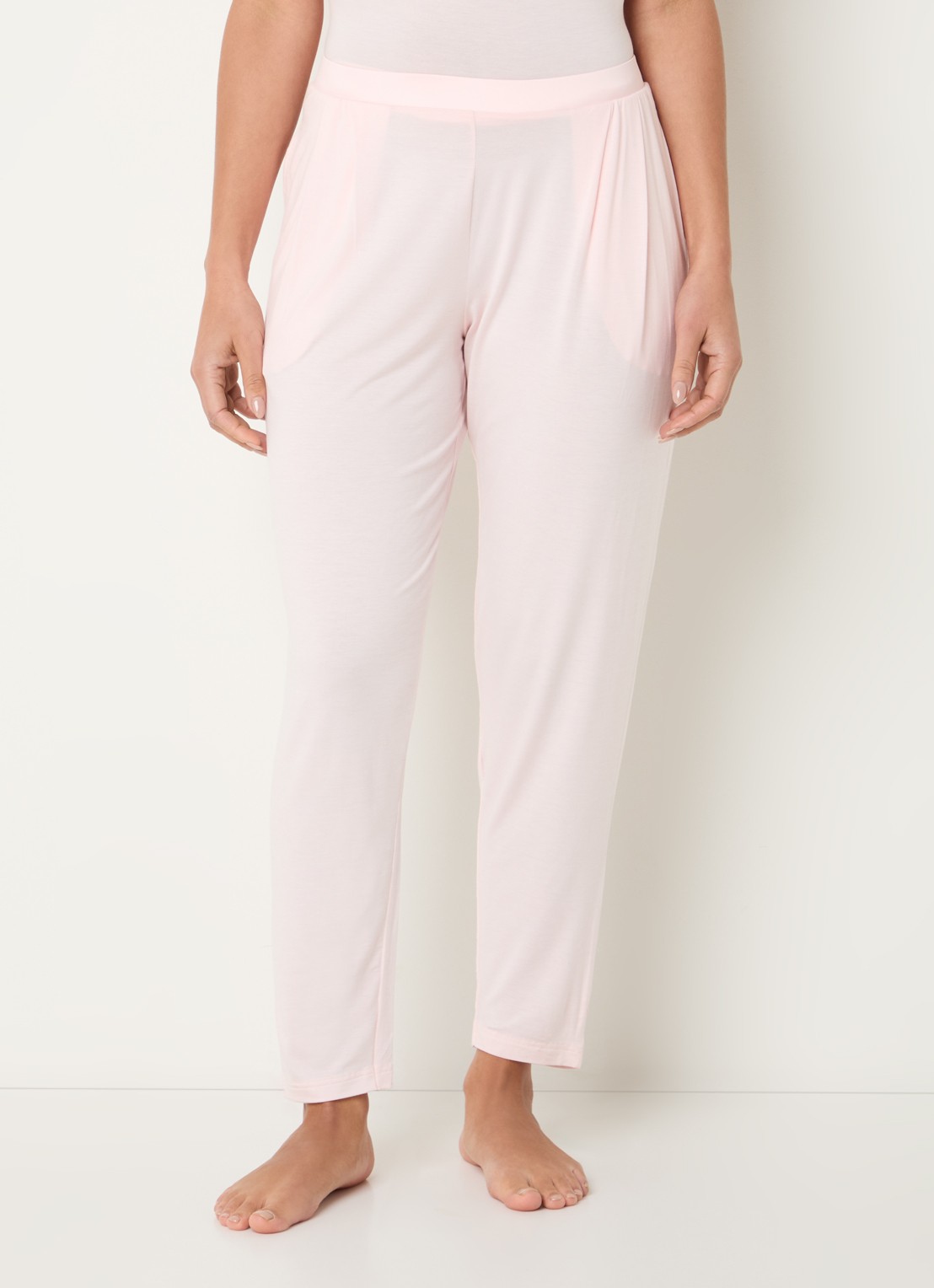 Mey Slim fit pyjamabroek - detail roze