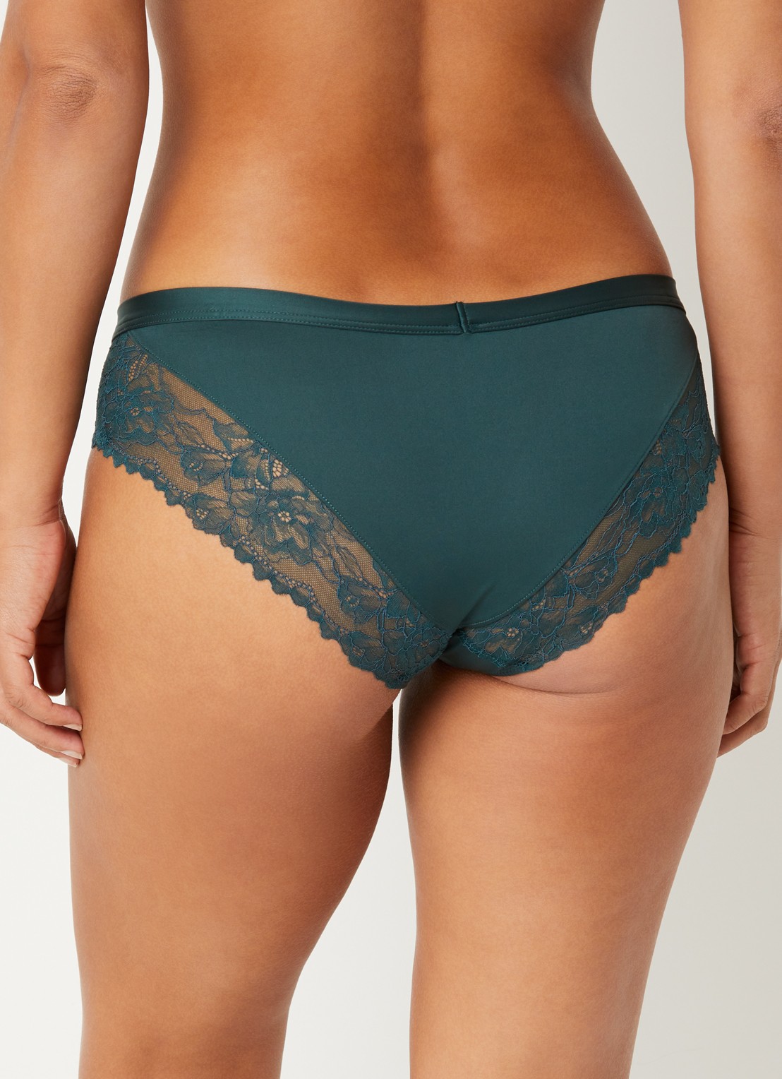 Mey Slip met kant - achterkant groen