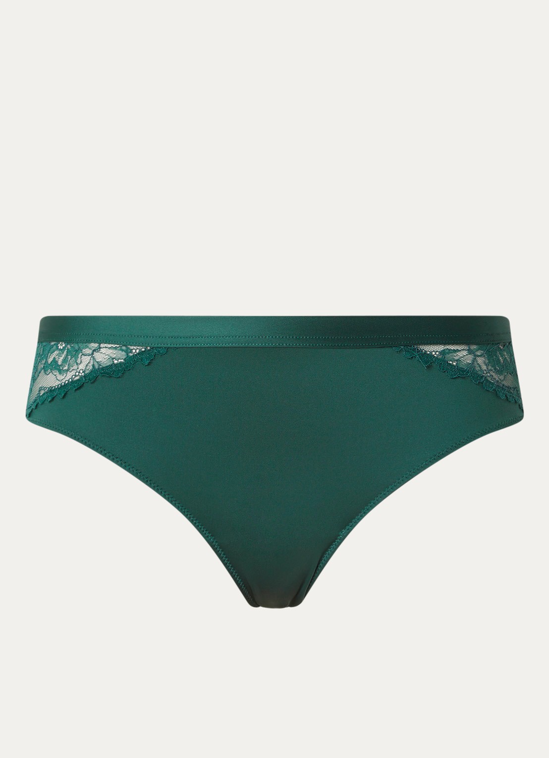 Mey Slip met kant - voorkant groen