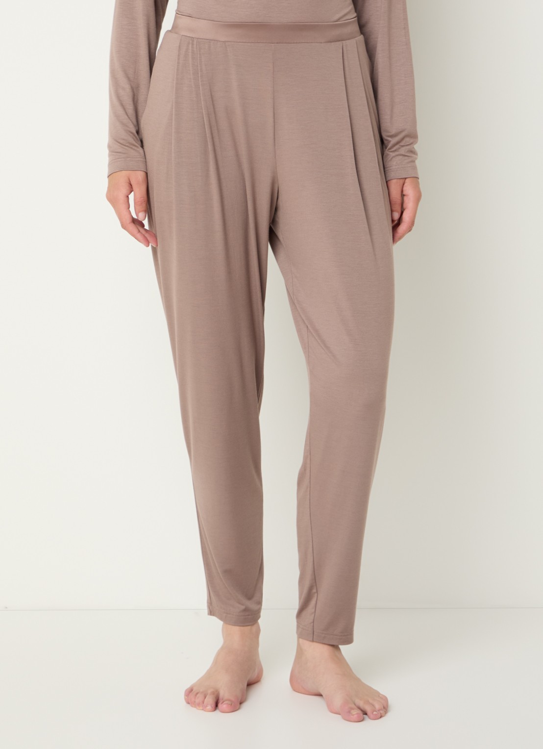 Mey Straight fit pyjamabroek - detail 4 taupe