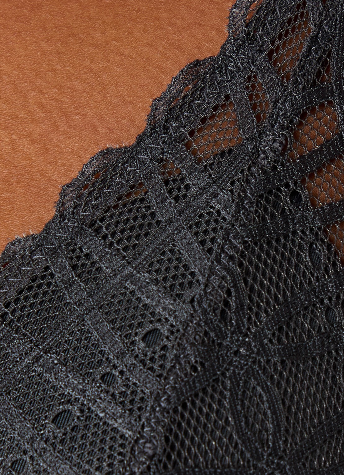 Mey Voorgevormde bralette met overlay van kant - detail 5 donkergrijs