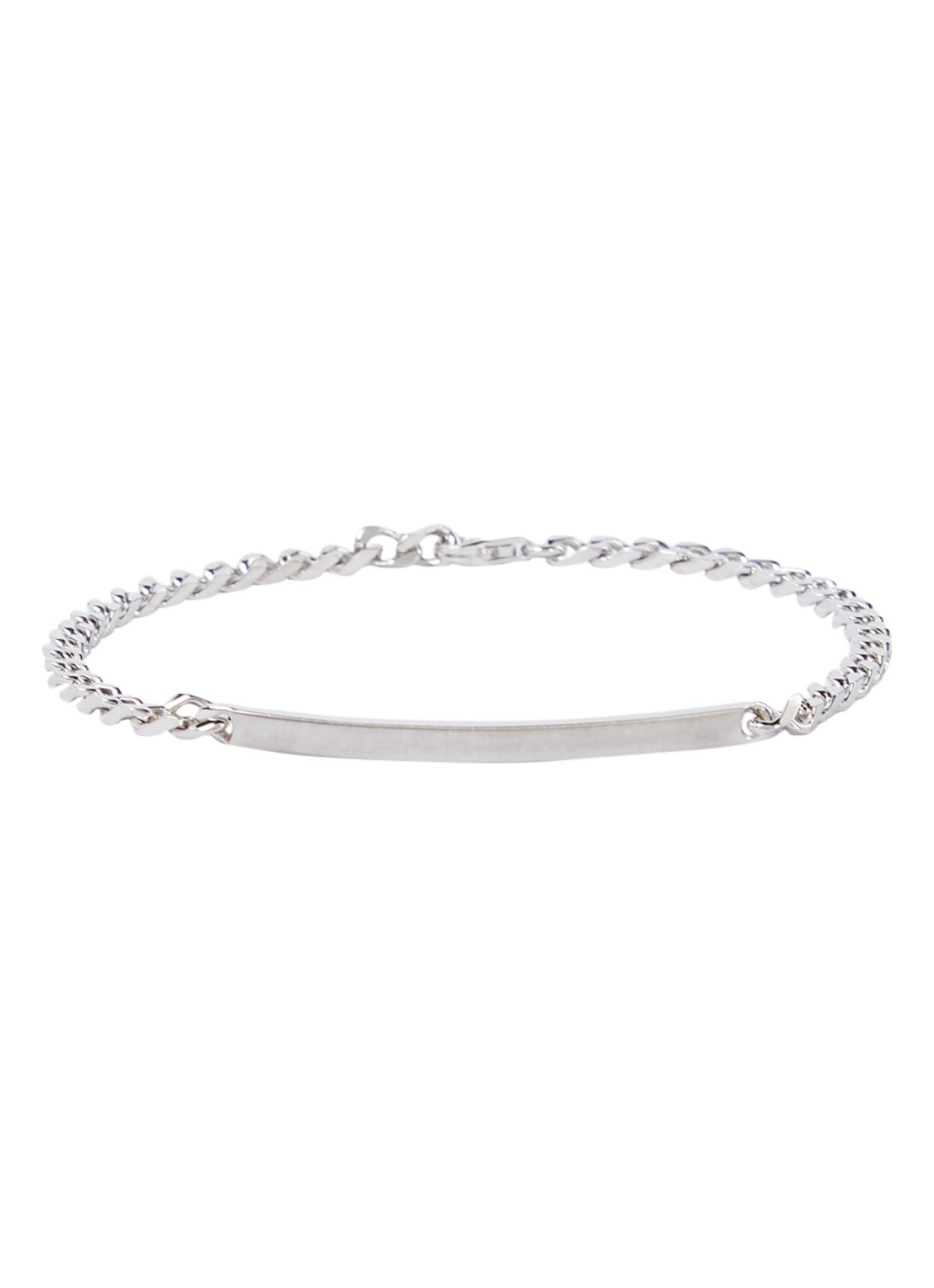 Miansai ID Chain schakelarmband van sterling zilver - voorkant zilver