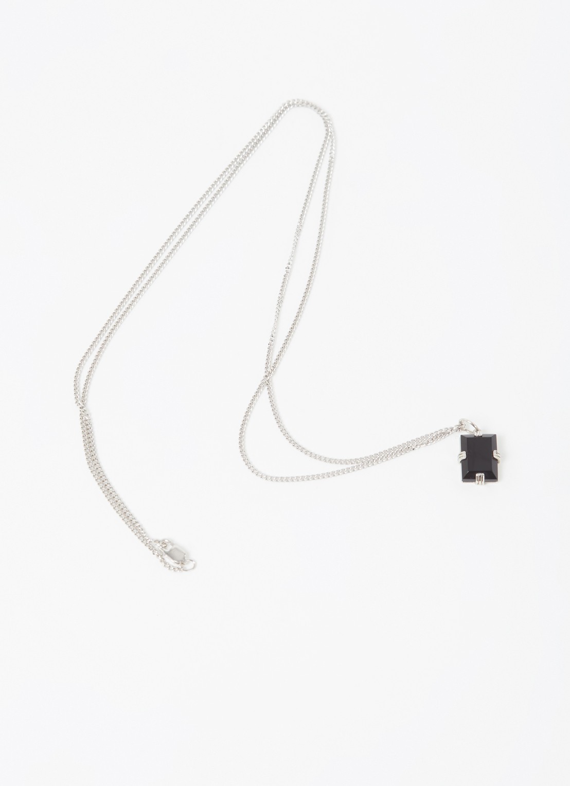 Miansai Lennox ketting van zilver met steen - voorkant 3 zilver